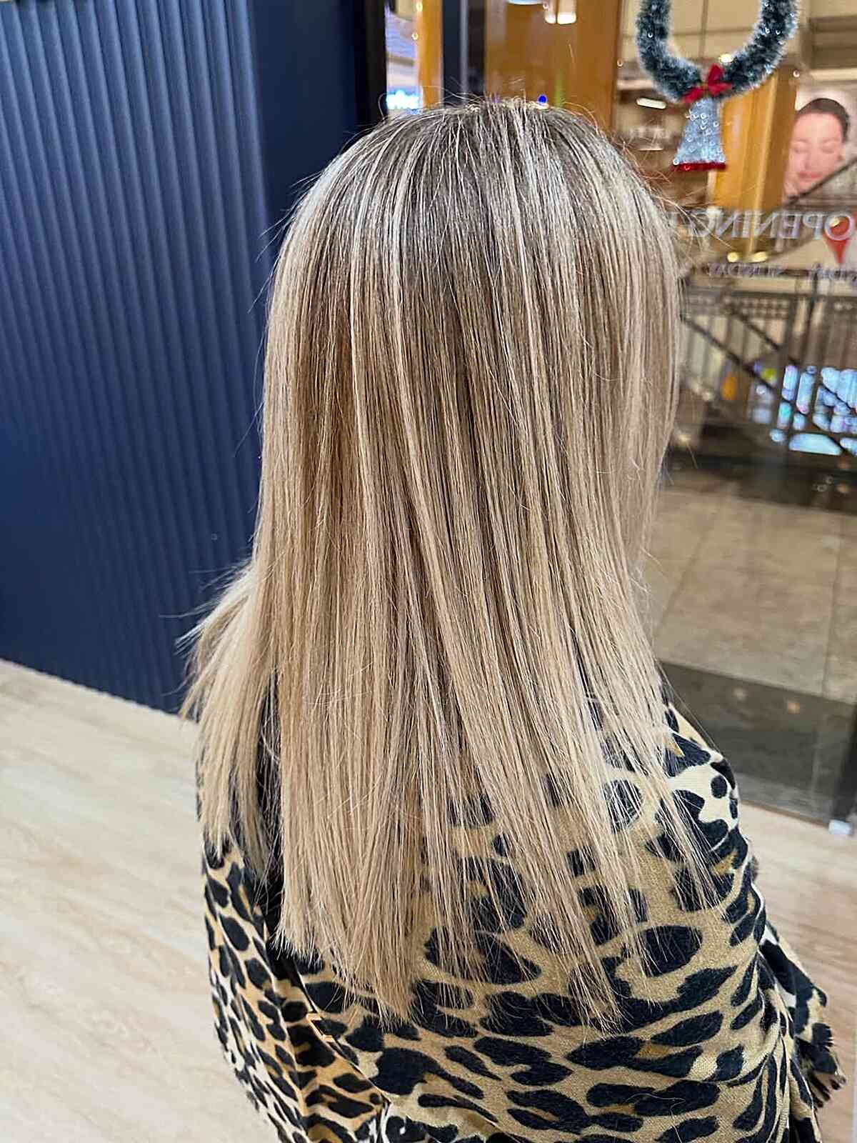 Light Blonde Highlights with Subtle Darker Roots