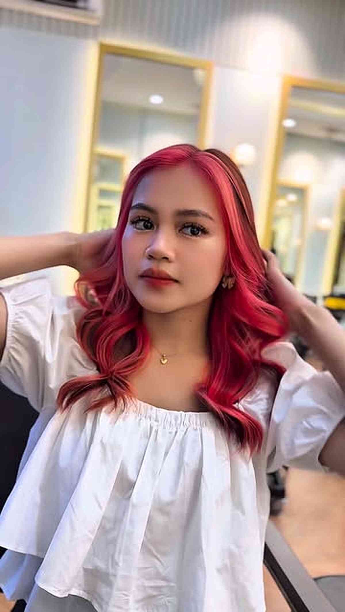 Vivid Raspberry Melt with Soft Waves