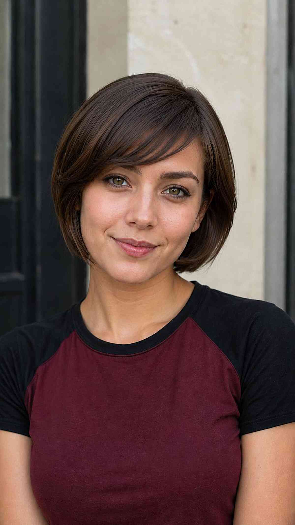 Chic Short Bob with Side Bangs