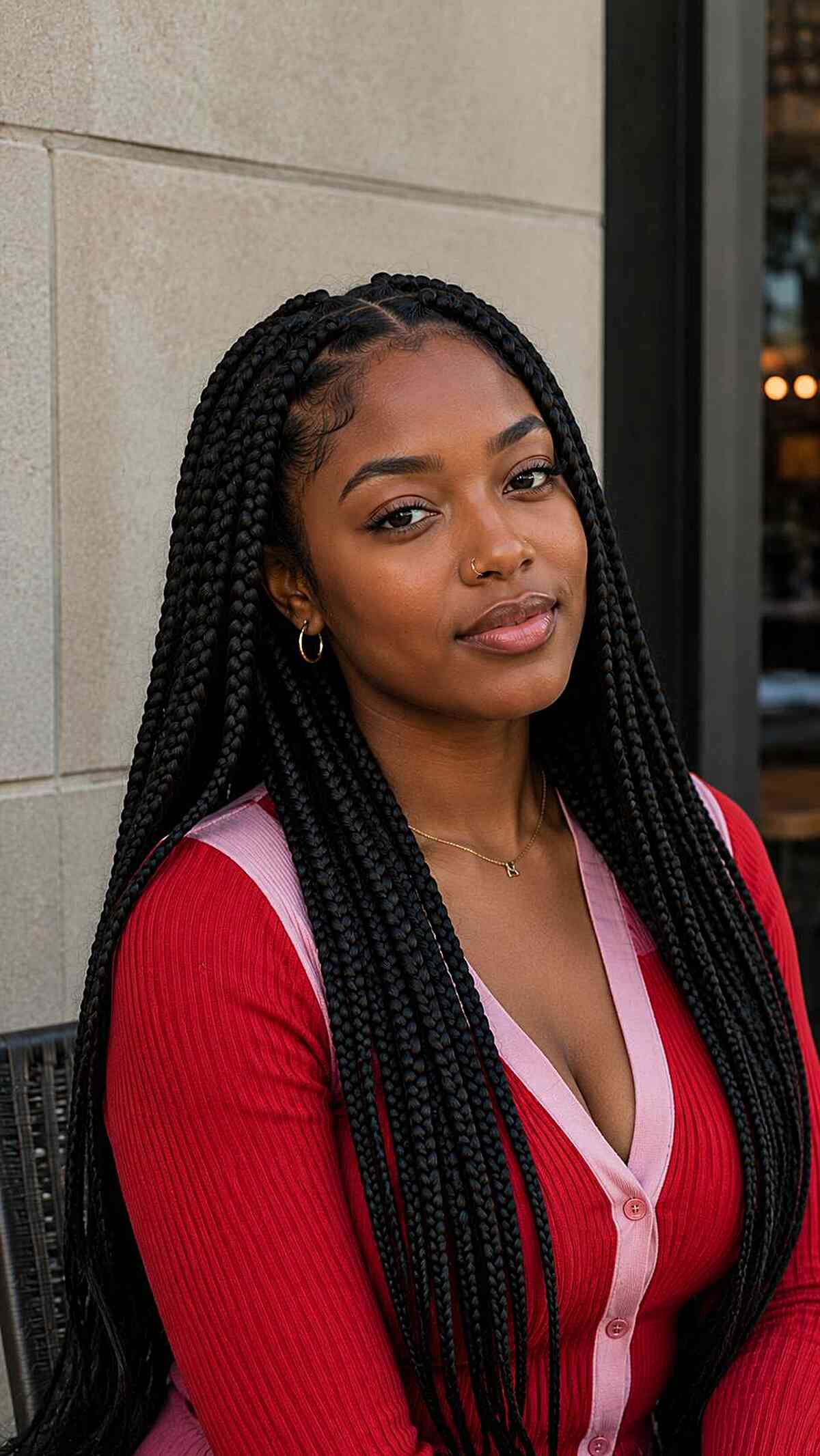 Stylish Long Jumbo Box Braids