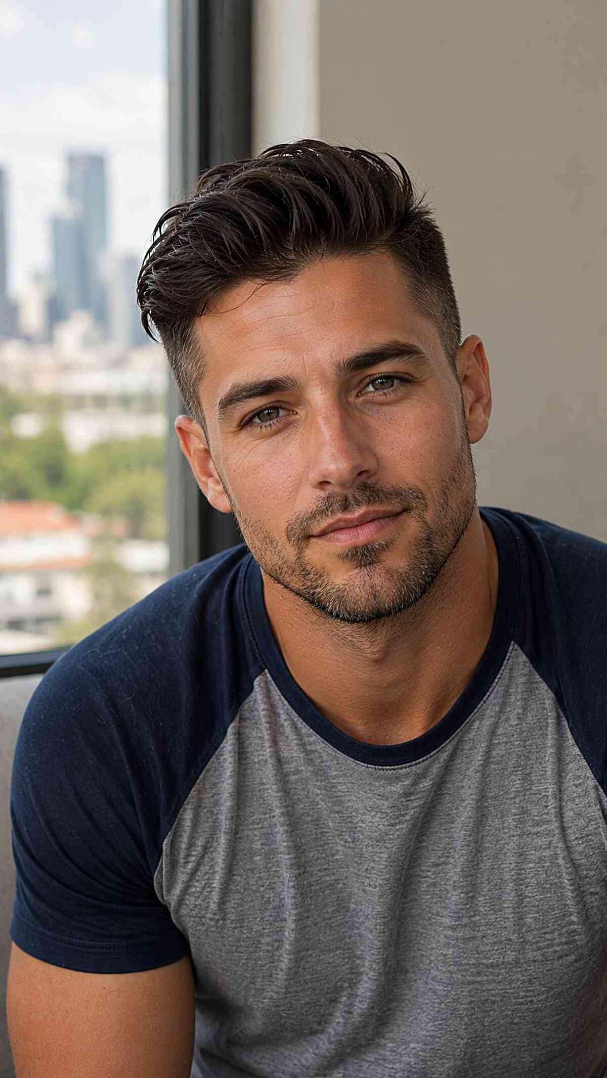 Modern Short Sides with Textured Long Top