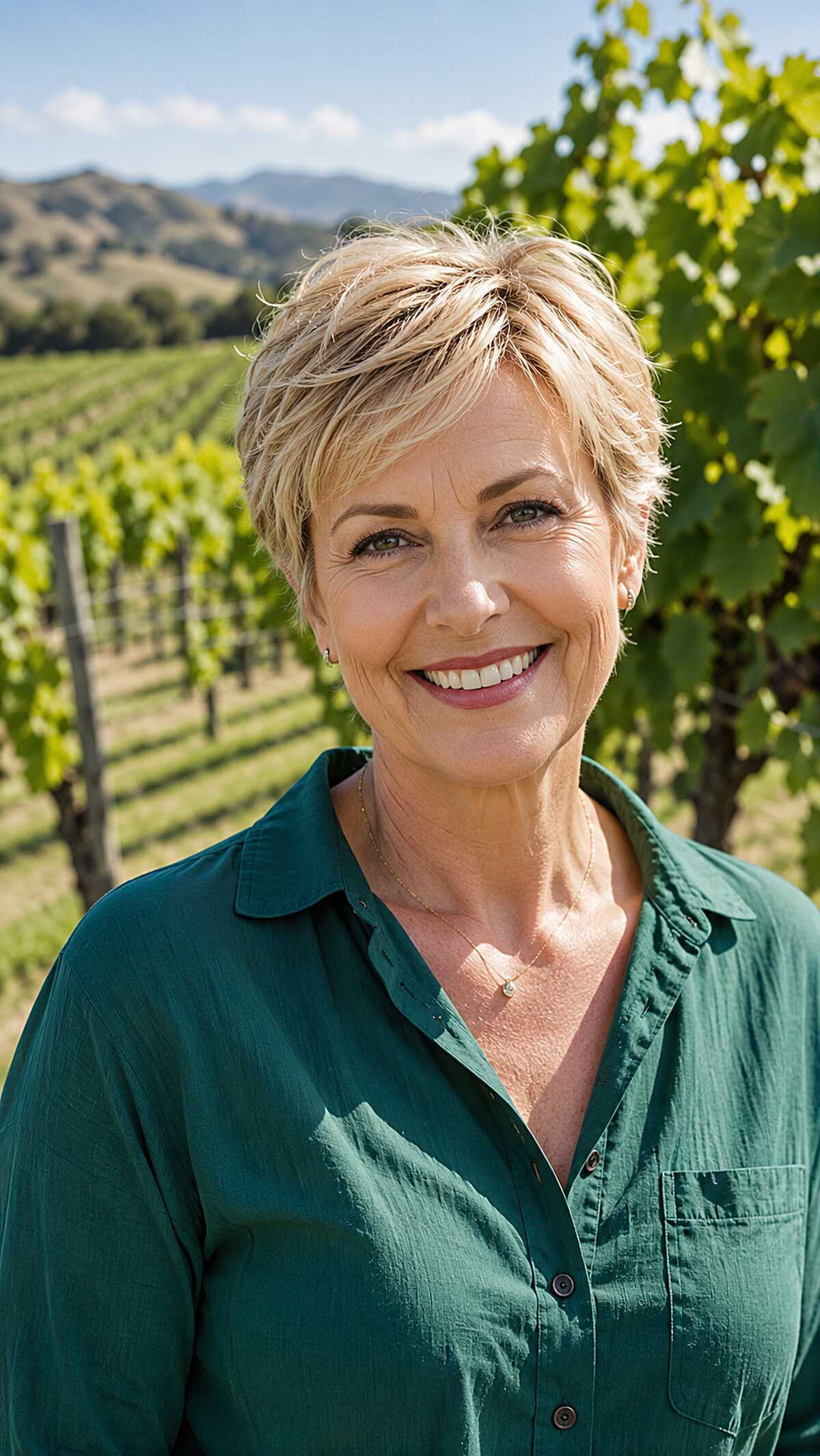 Sandy Blonde Pixie with Lifted Crown Texture