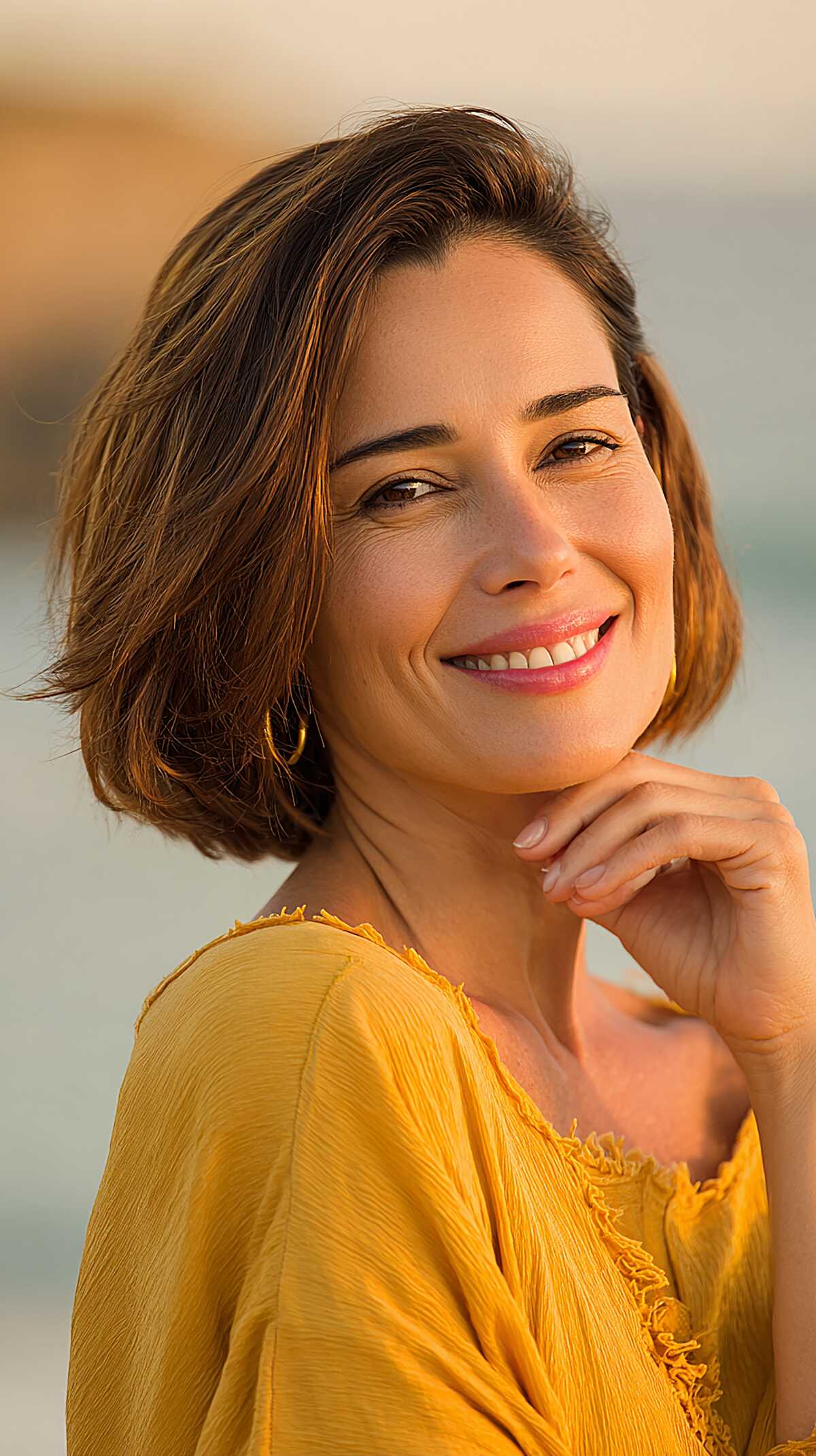 Side-Swept Jaw-Length Bob with Textured Ends