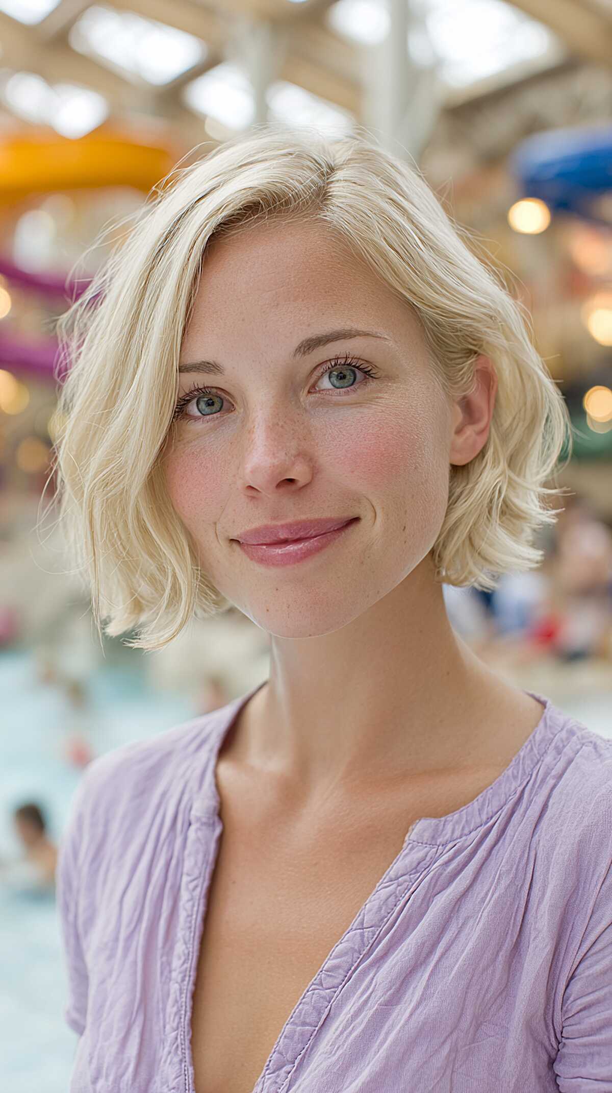 Chin-Length Blonde Bob With Soft Bend and No Product in Sight