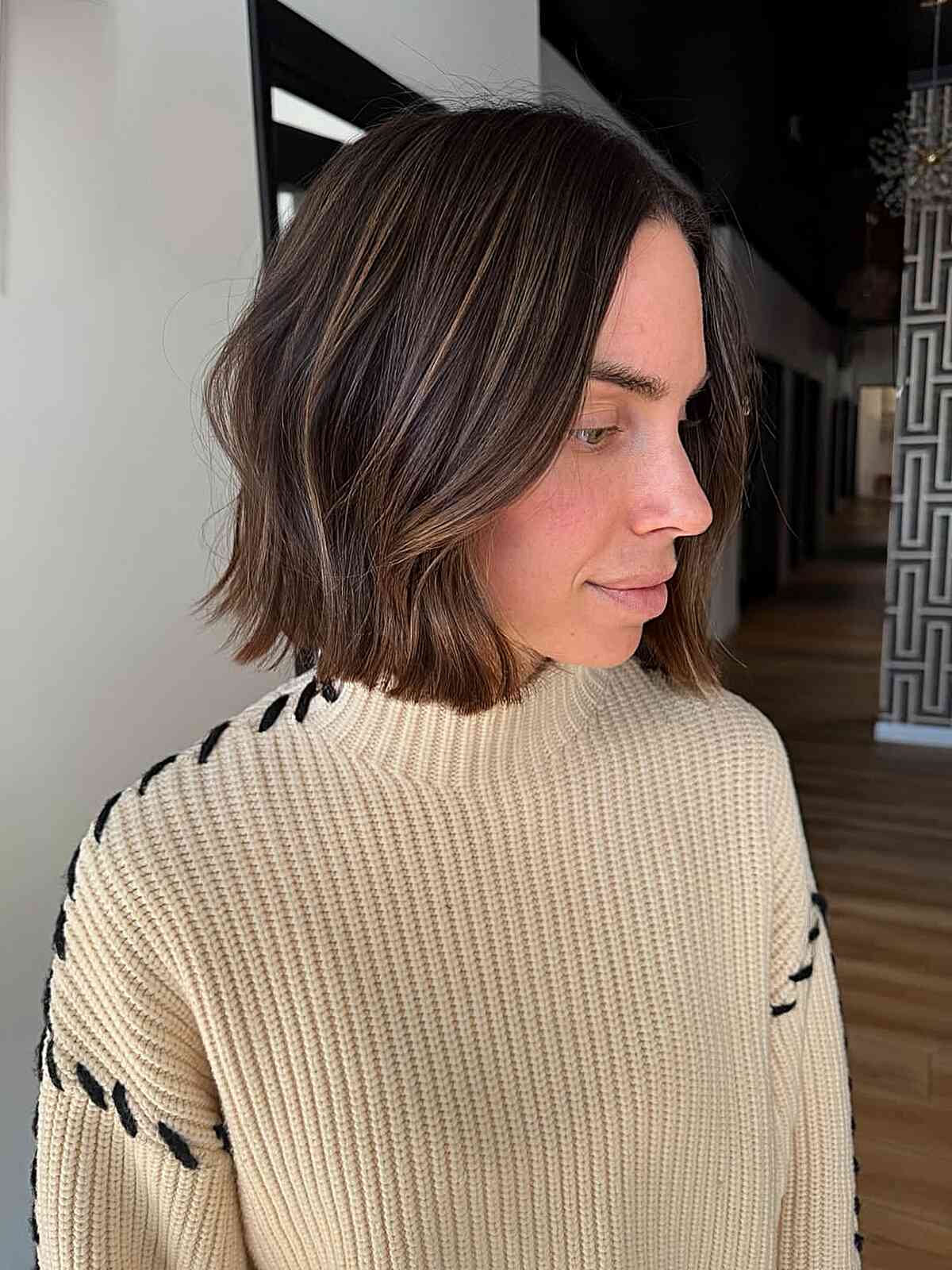 Choppy Bob with Subtle Highlights