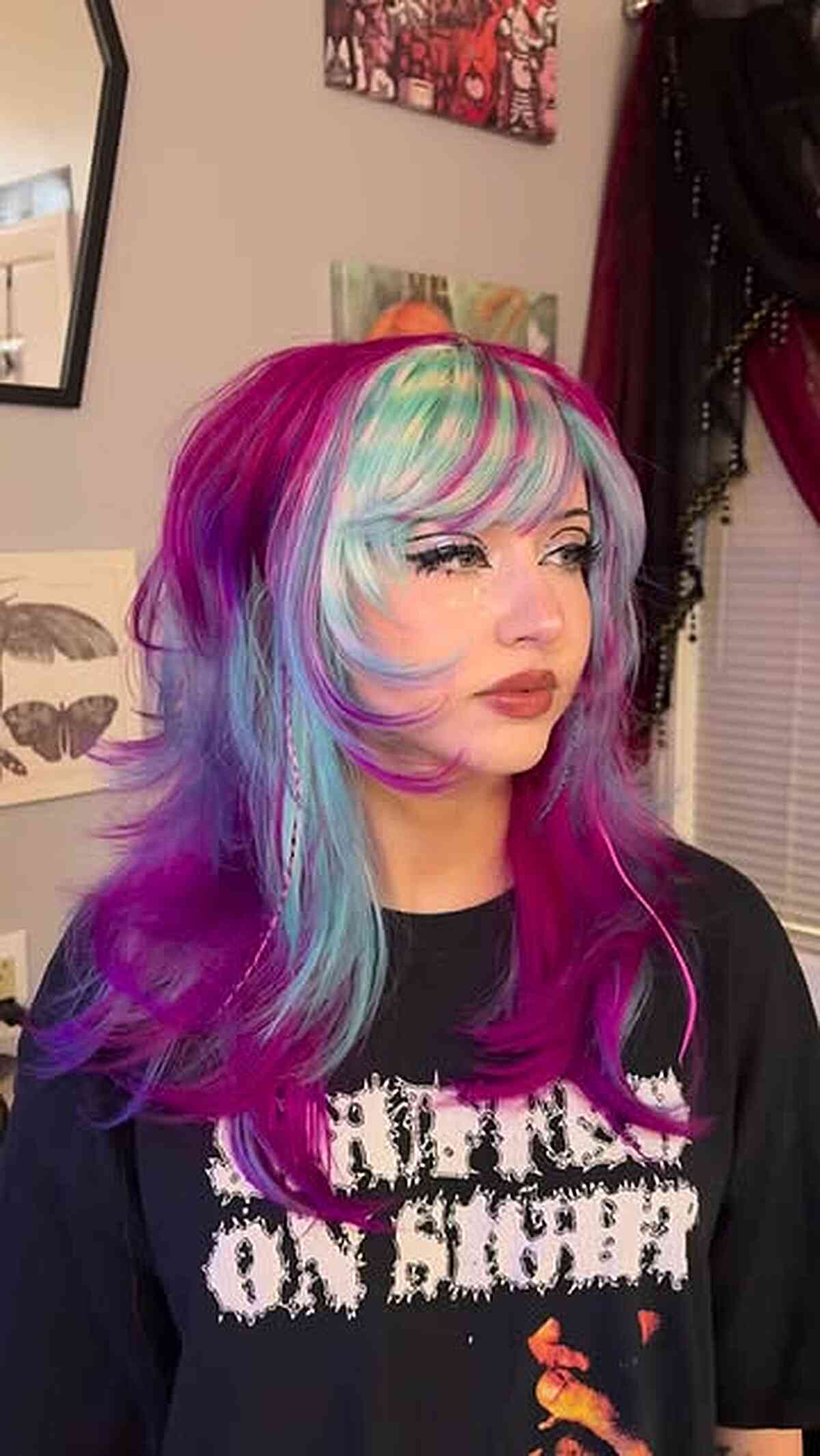 Cotton Candy Modern Shag with Vibrant Layers