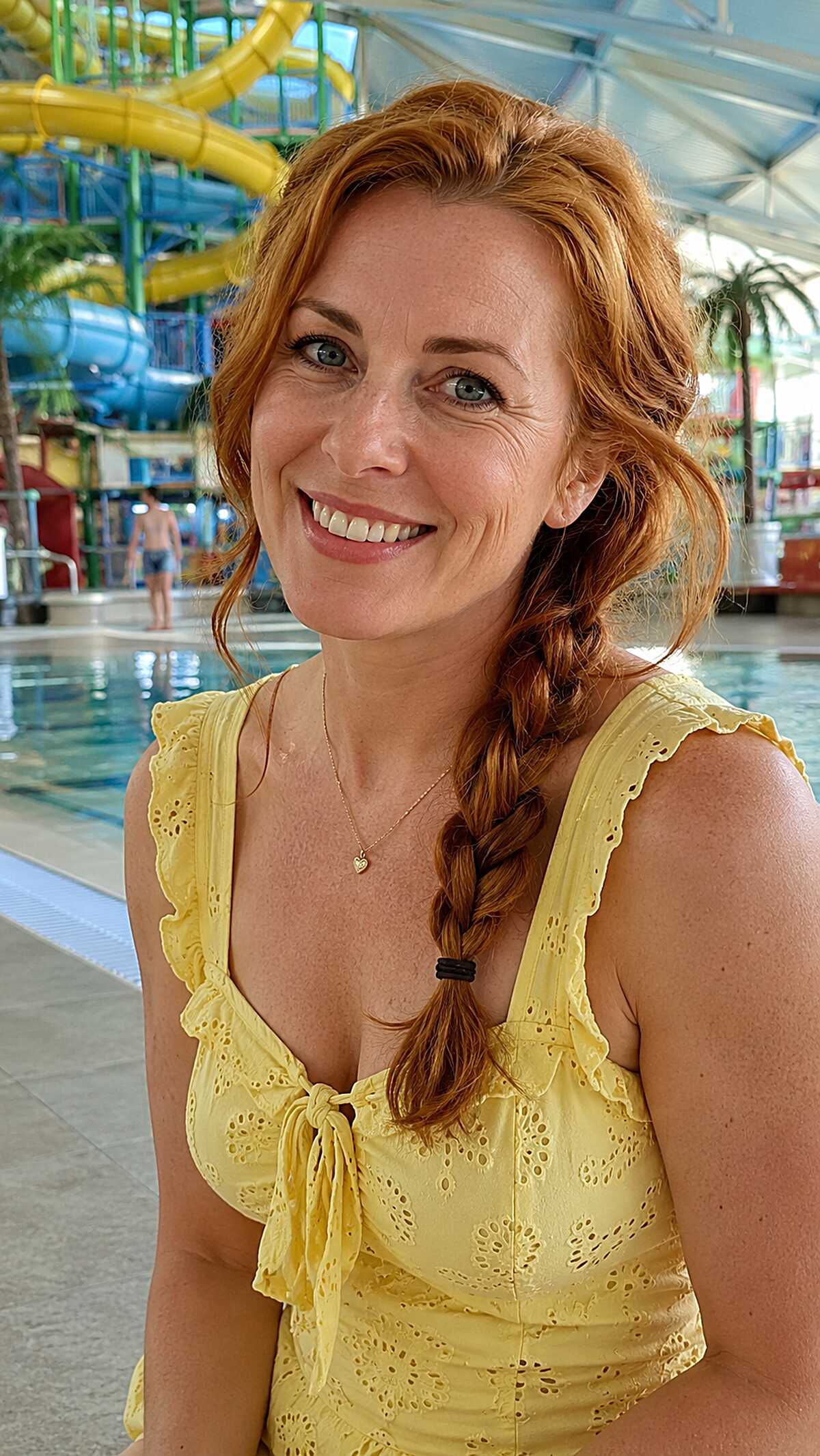 Loose Side Braid With Natural Copper on Medium-Density Waves