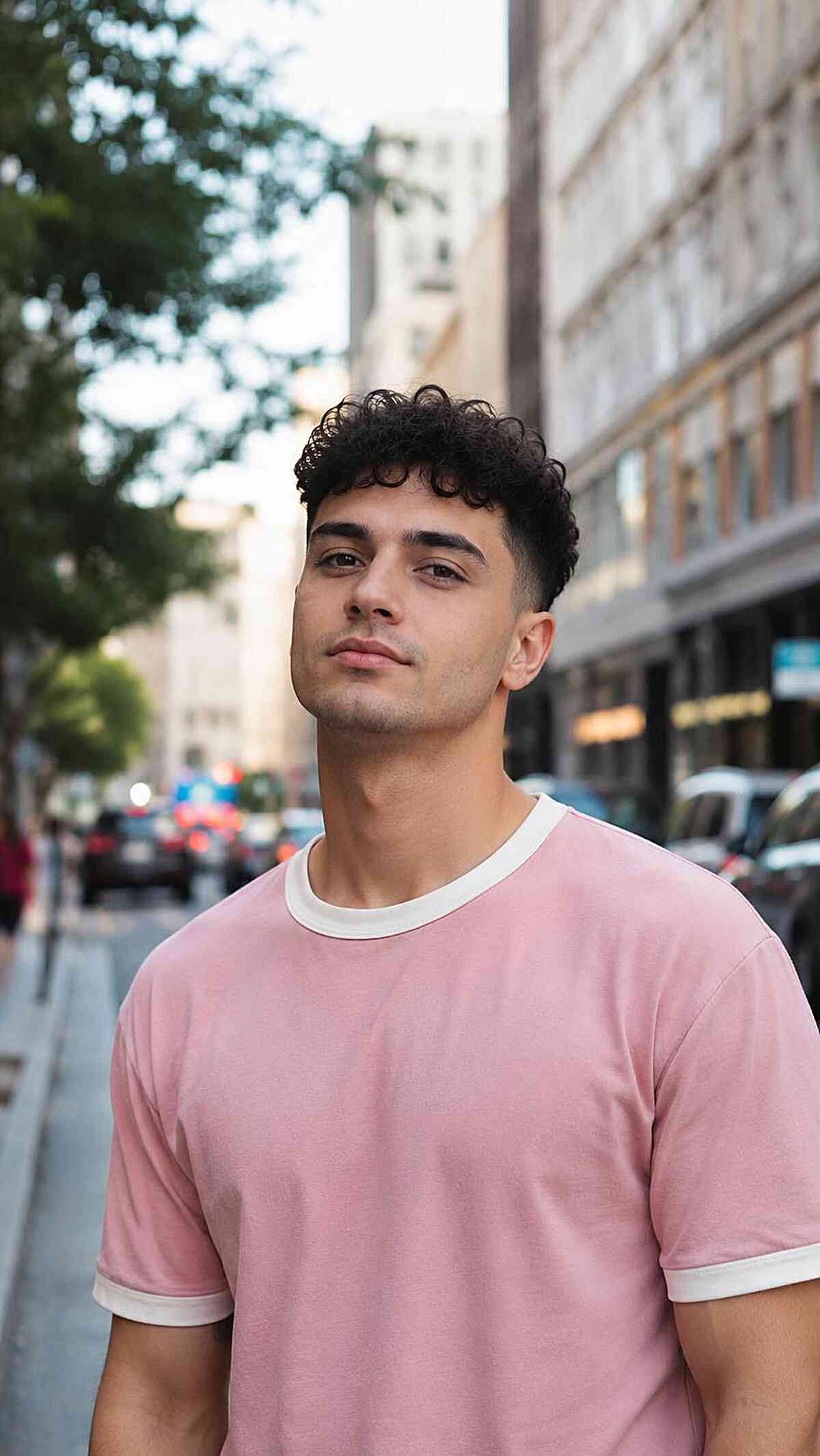 Stylish Curly Crop with Defined Curls
