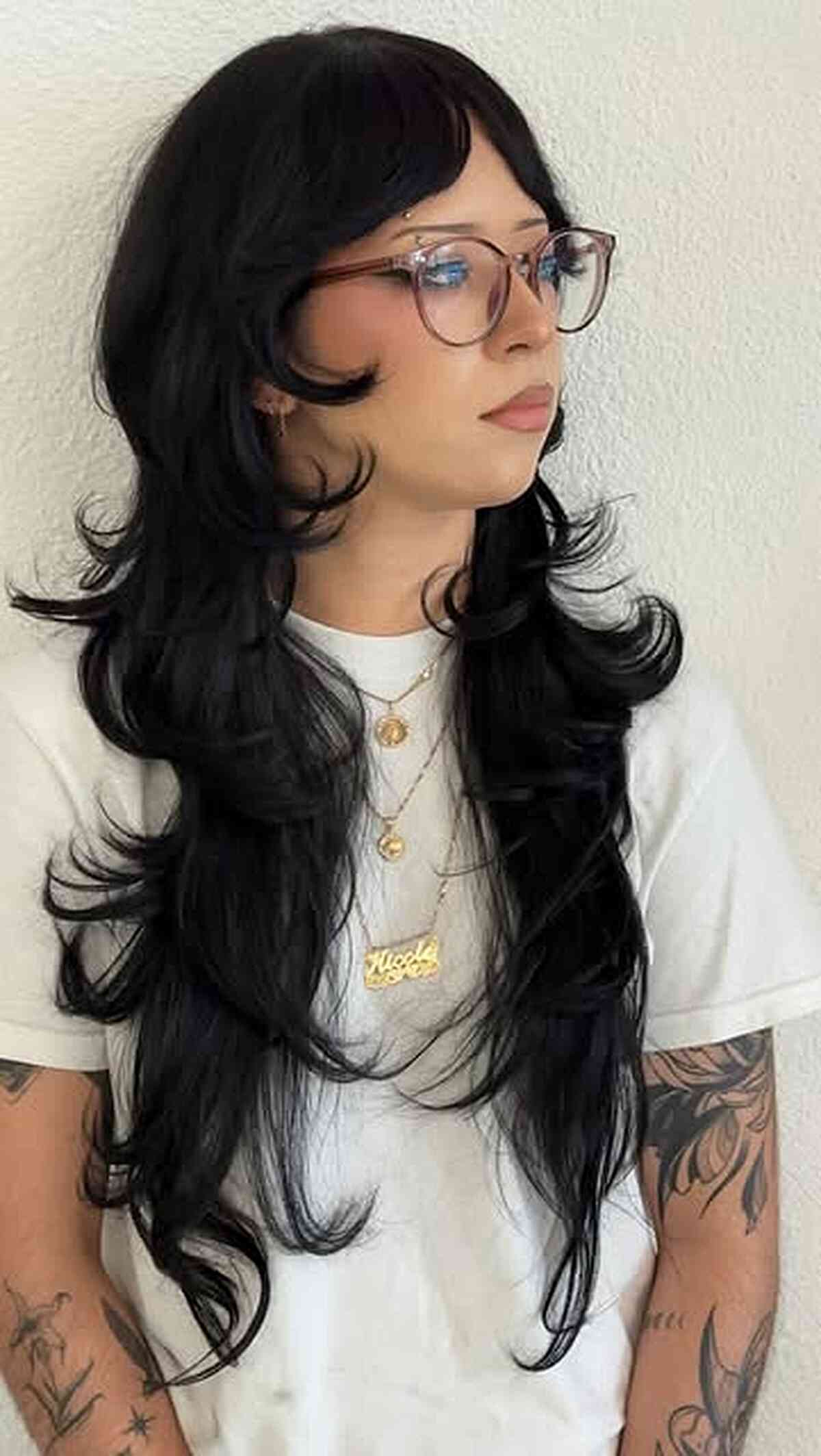 Stylish 70s Layered Long Shag