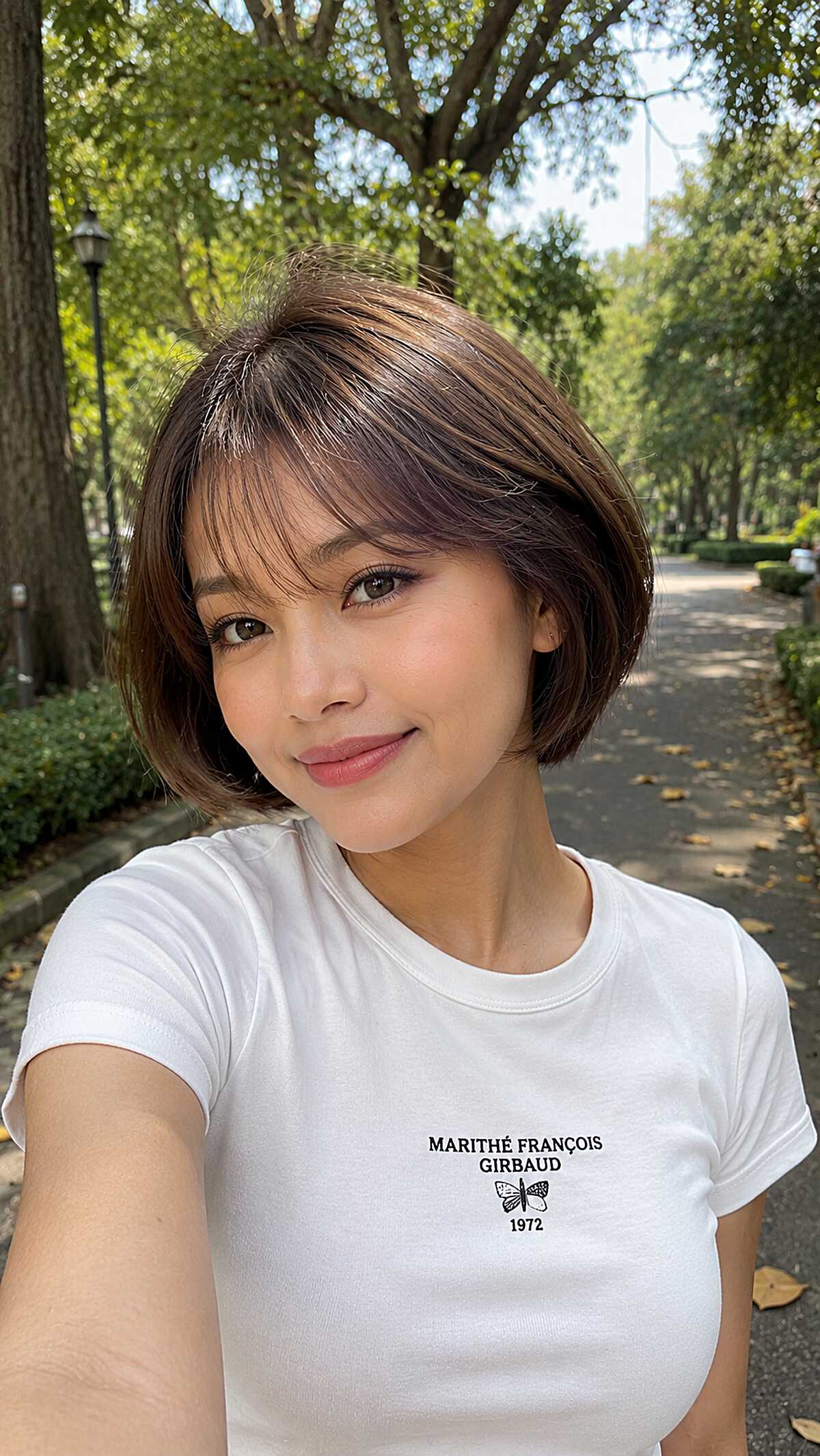 Chin-Length Bob with Wispy Side Bangs