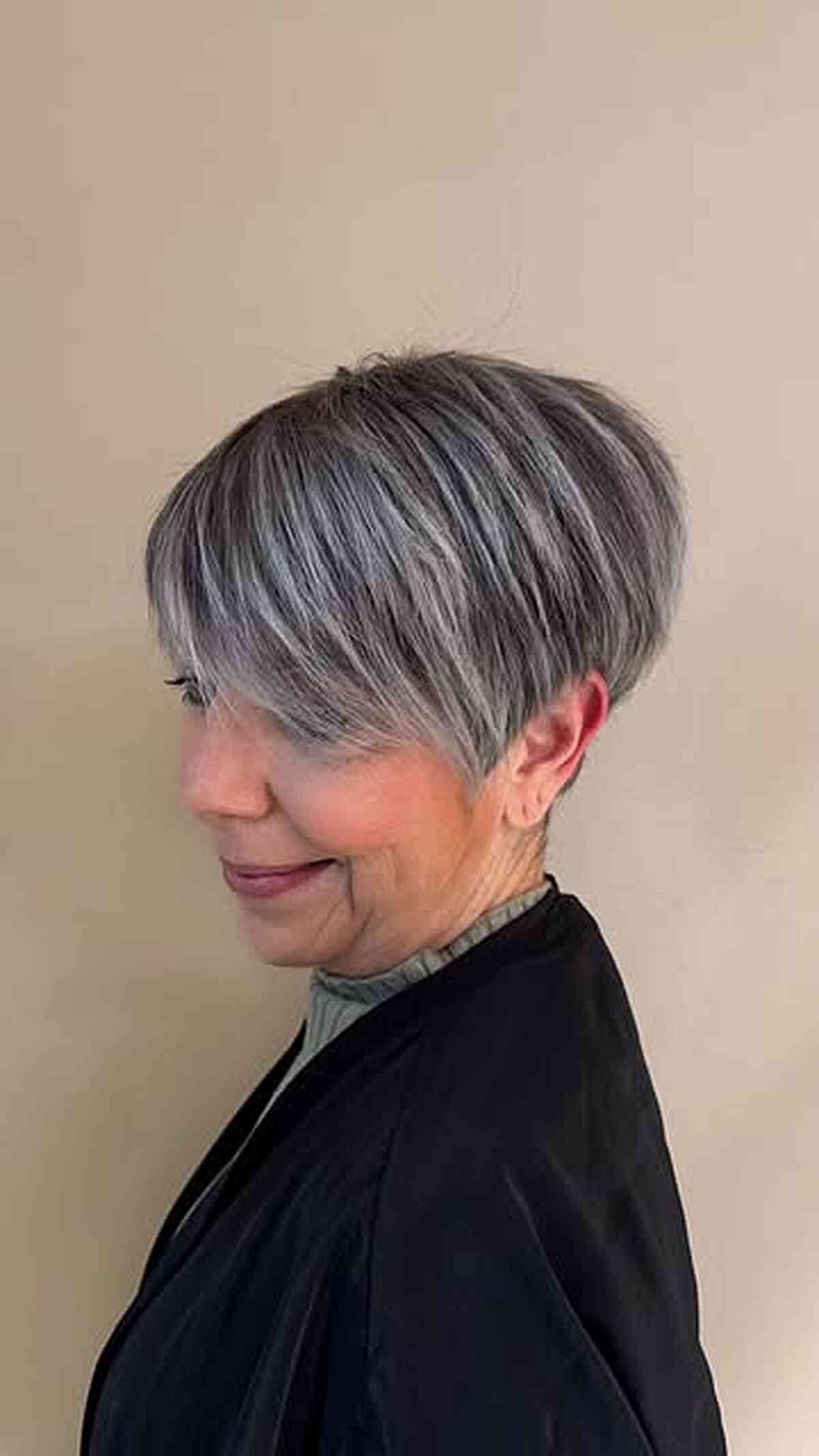 Modern Silver Pixie Cut