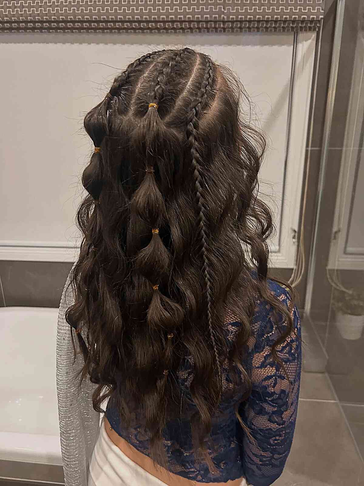 Bohemian Braided Festival Hair with Waves