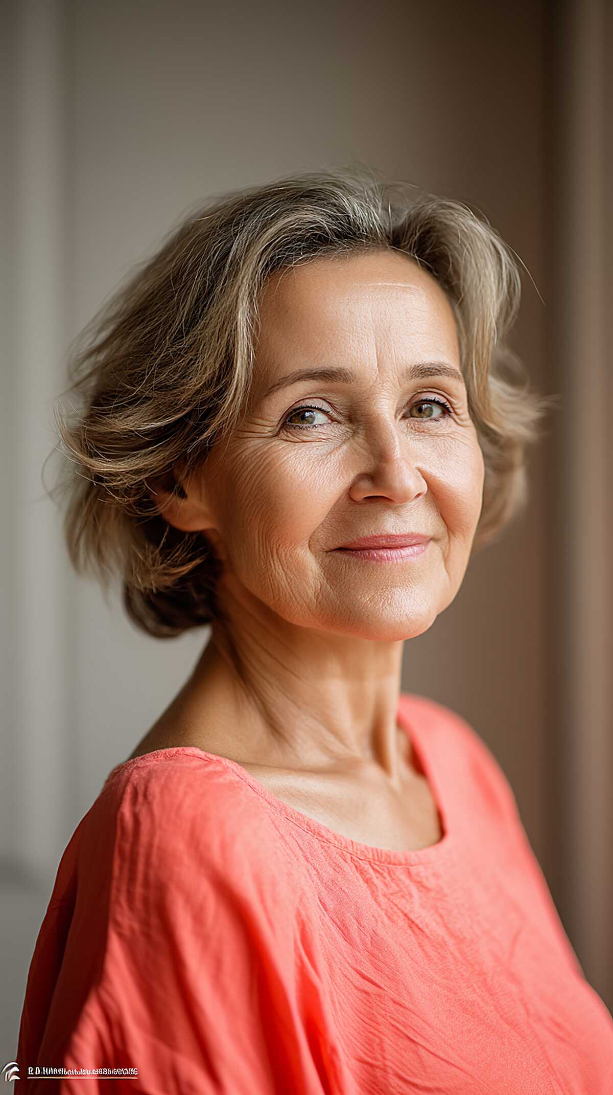 Chin-Length Layered Bob with Natural Gray Blend