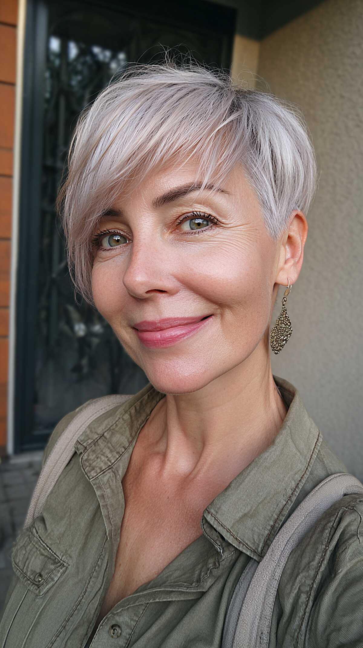 Silver Lilac Pixie with Precision Tapered Sides