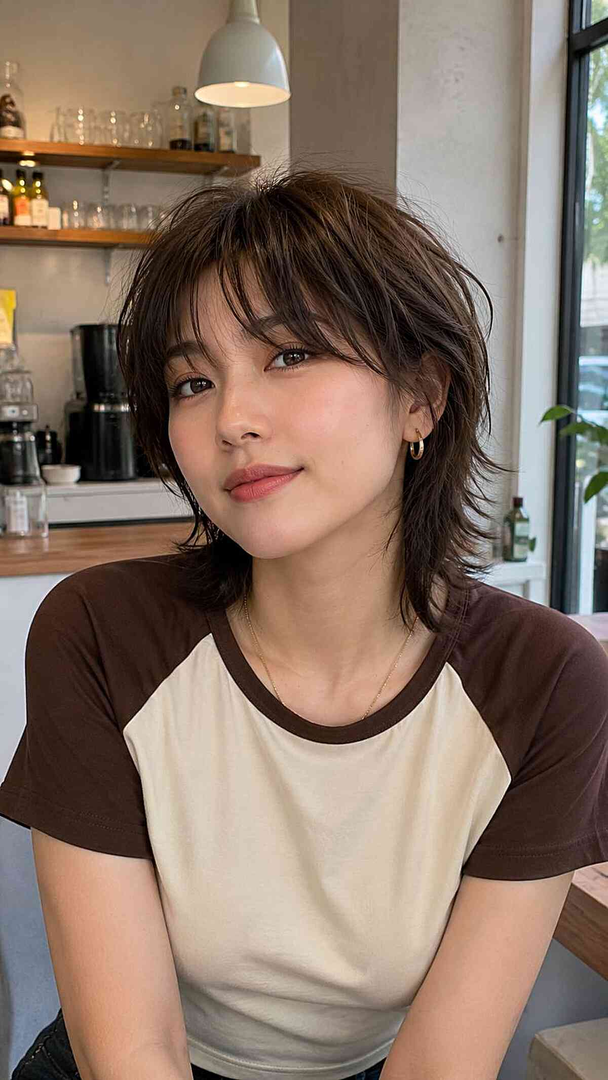 Textured Shaggy Cut with Soft Bangs