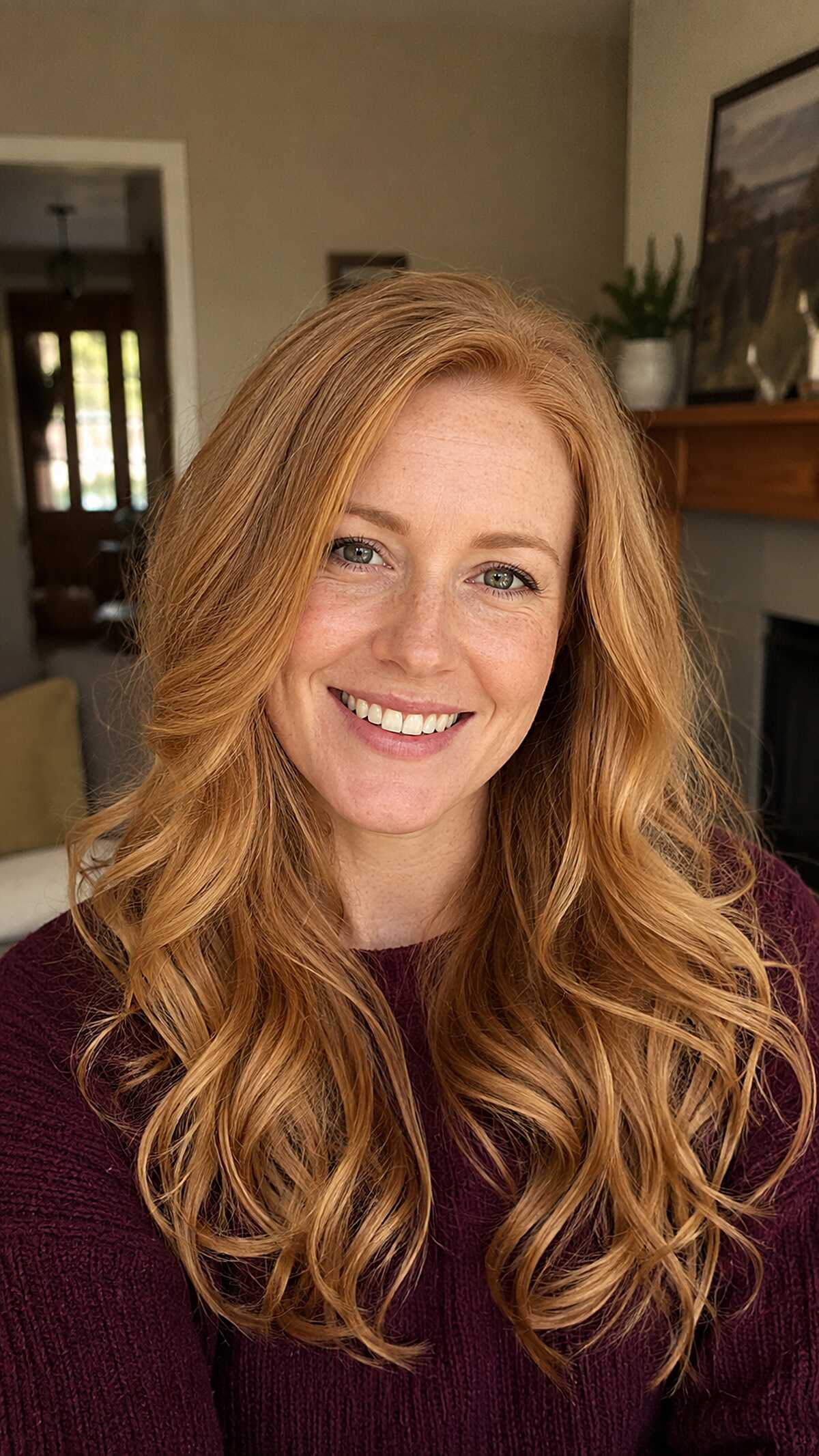 True Ginger-Blonde with Bouncy Long Layers