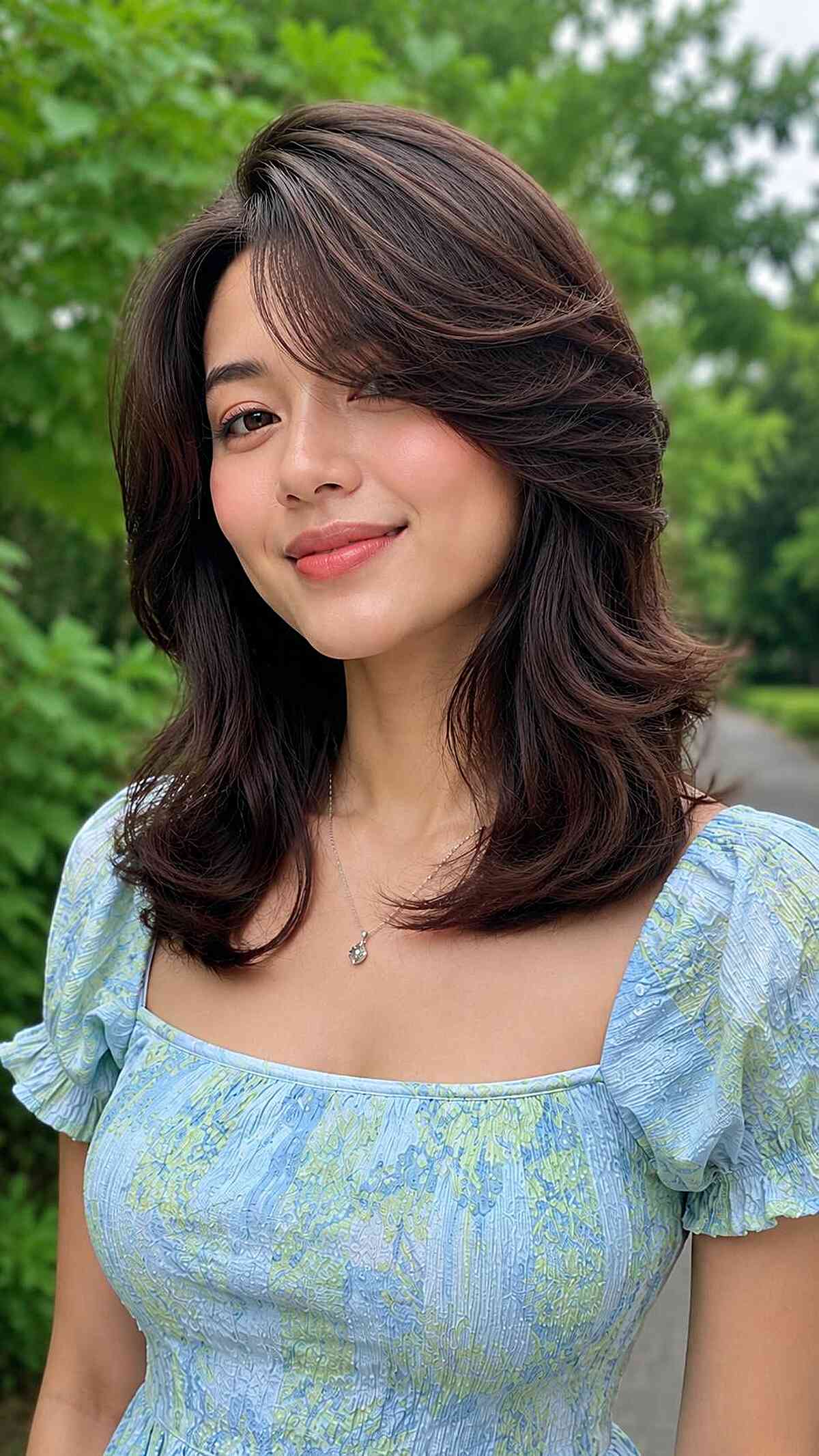 Modern Layered Cut with Side Bangs