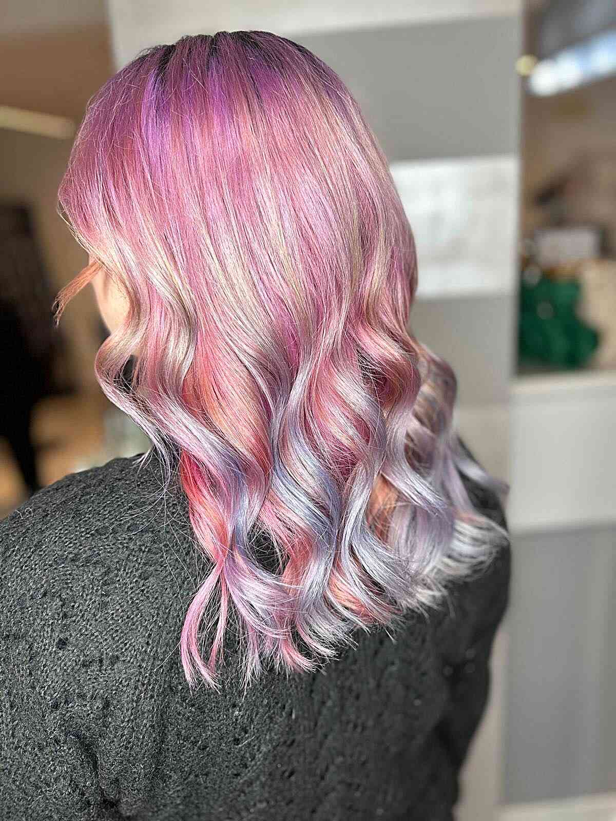 Pastel Waves with Soft Lavender Highlights