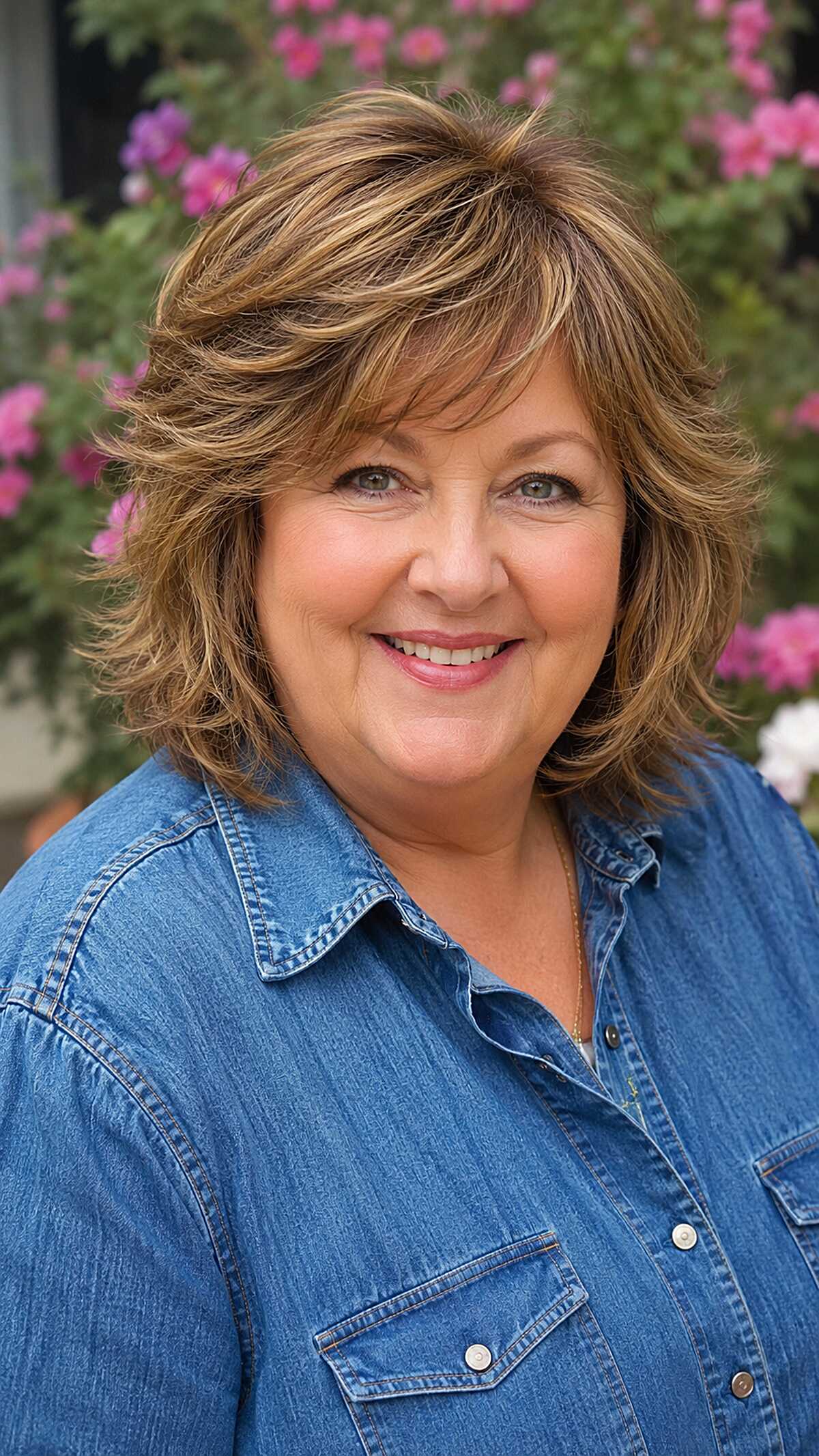 Shaggy Chin-Length Flip with Warm Highlighted Dimension