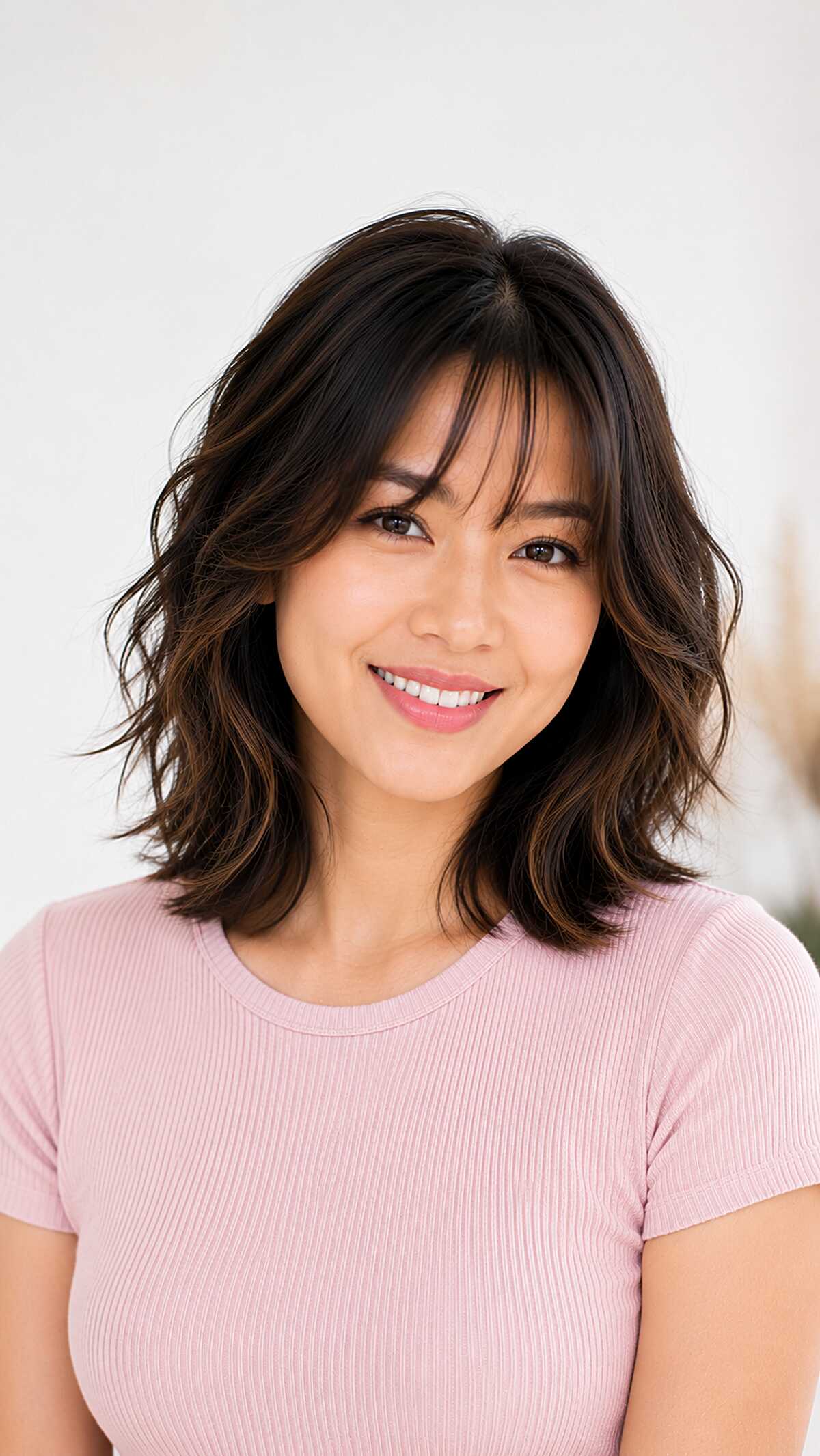 Soft Wavy Layers with Wispy Curtain Fringe