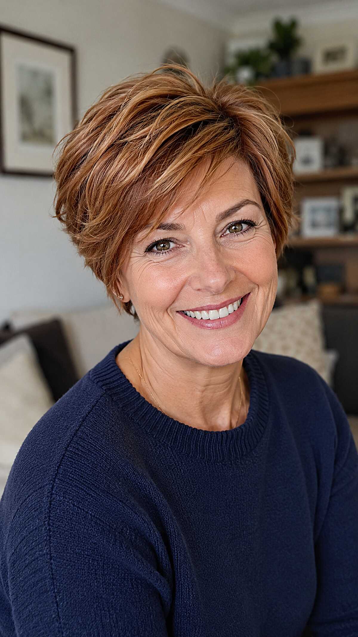 Copper ginger bixie with volume through the top