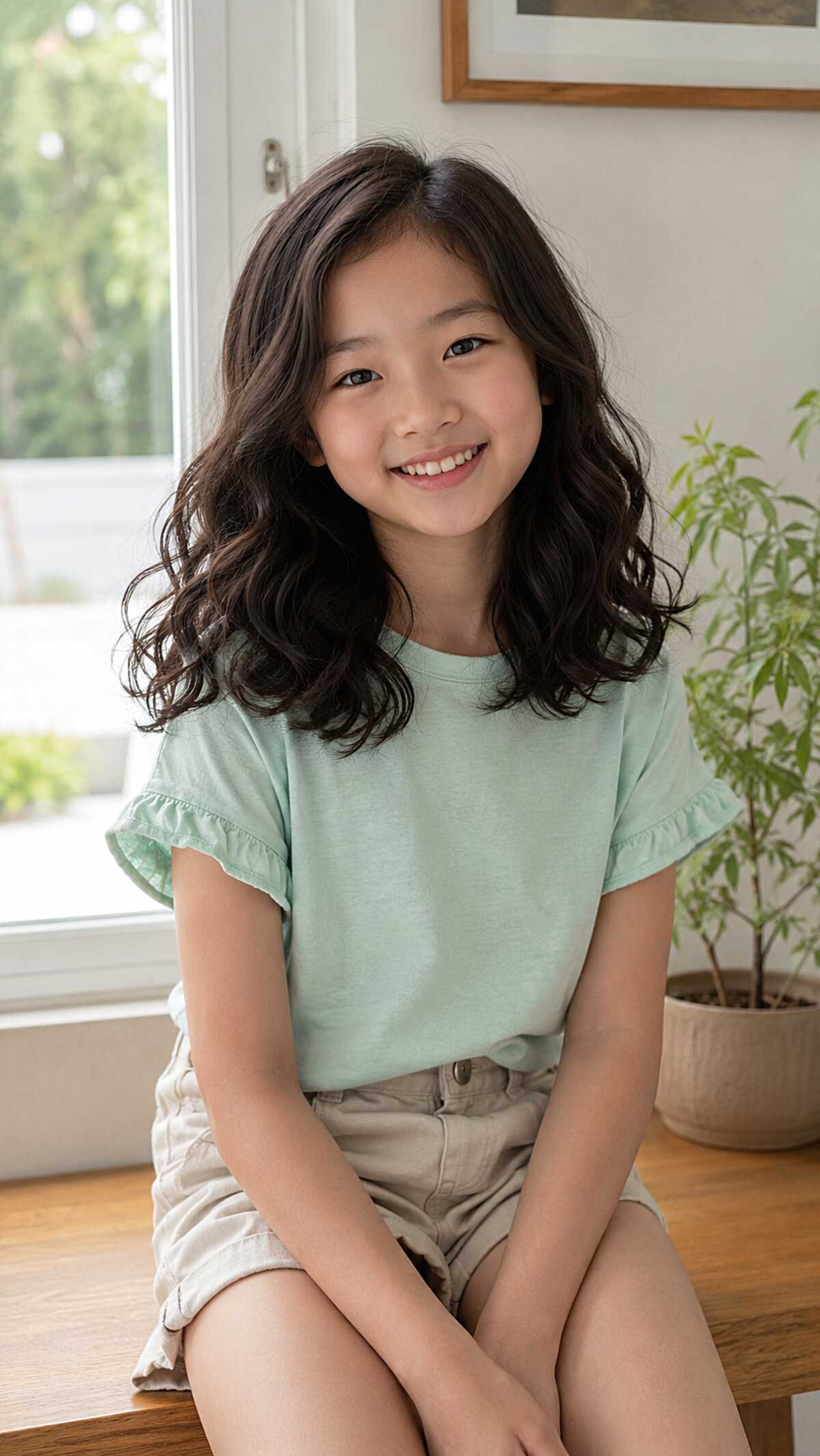 Past-the-Shoulder Dark Brown Waves with Wispy Side-Swept Pieces