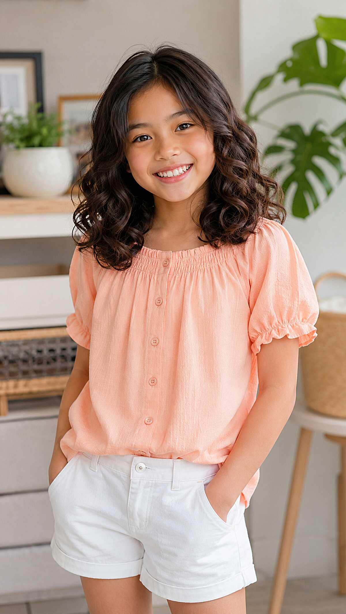Shoulder-Grazing Dark Brown Waves with Curtain Framing