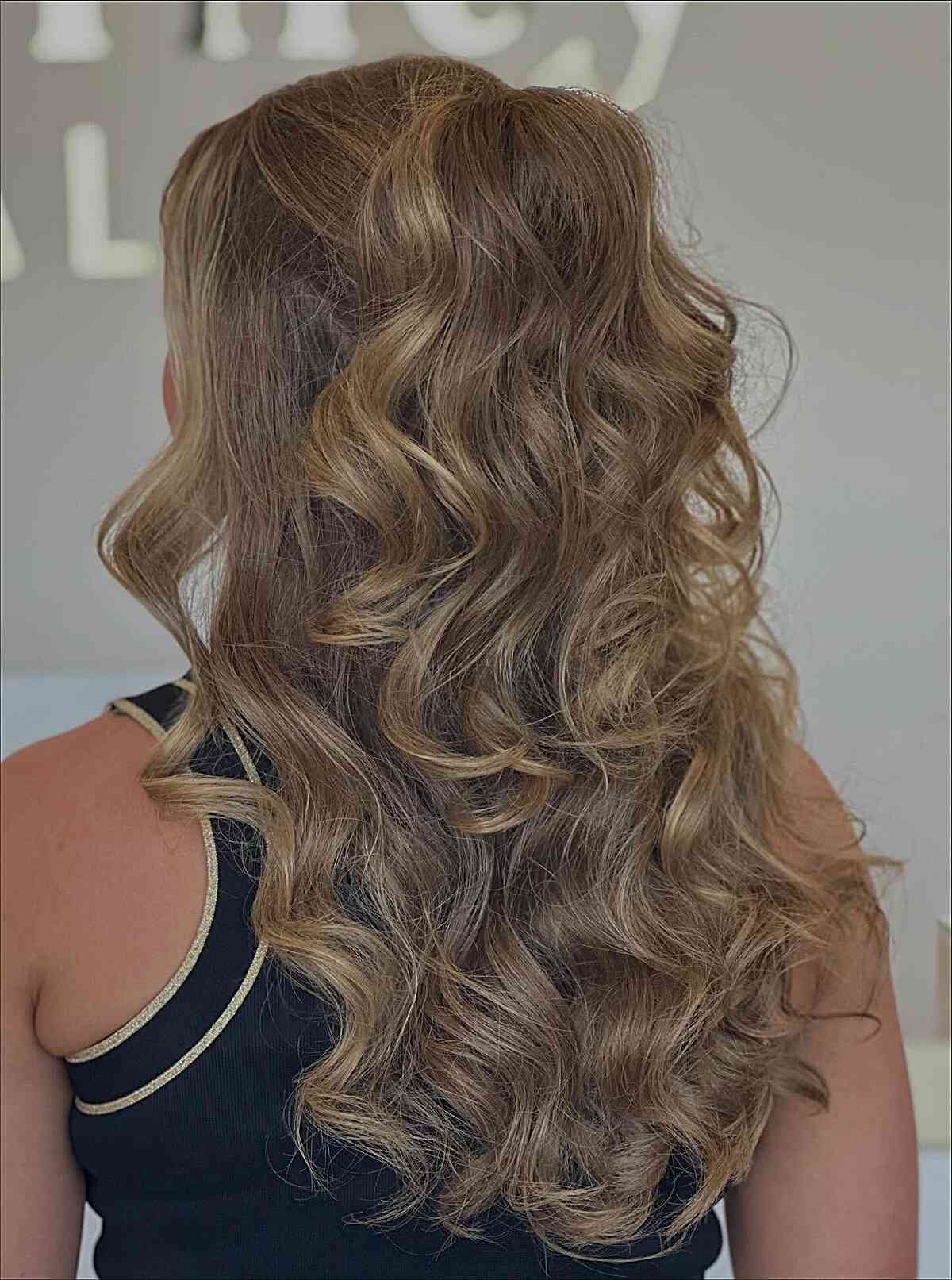Voluminous Curly Homecoming Hairstyle