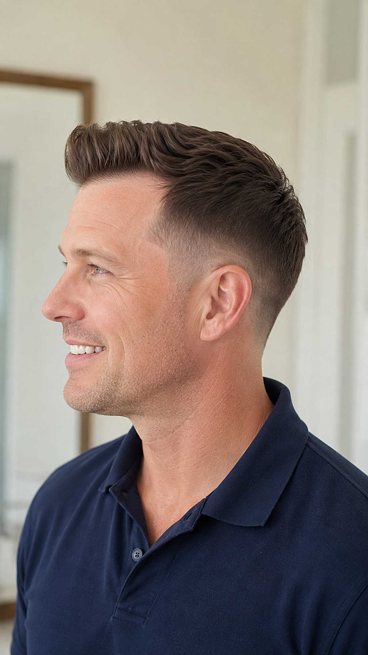 Clean Mid Fade with a Low-Effort Front Lift