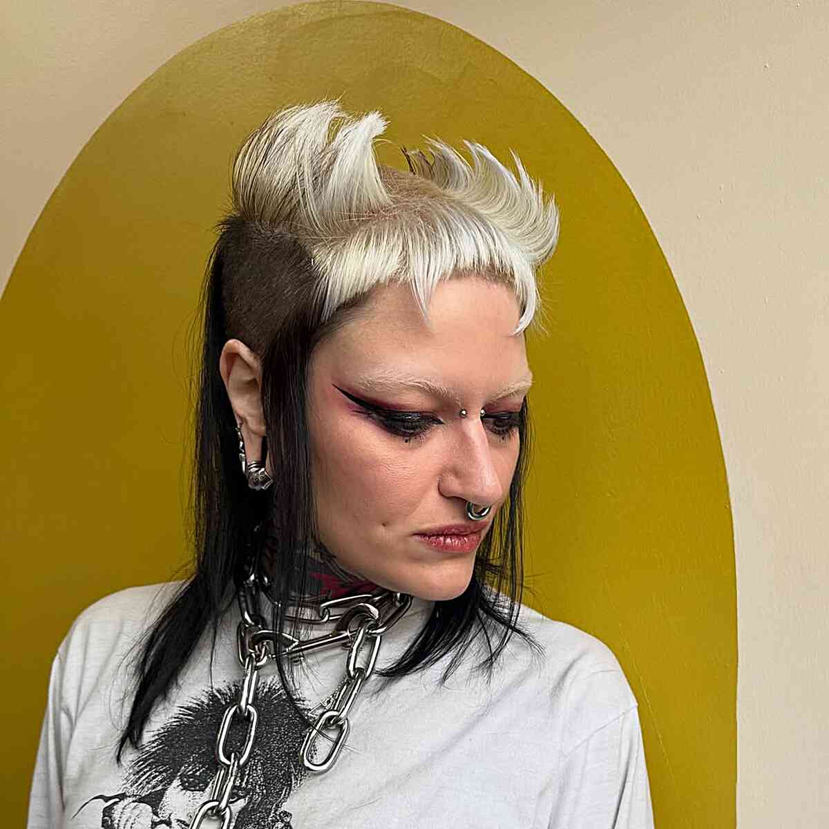 Edgy Textured Faux Hawk with Undercut