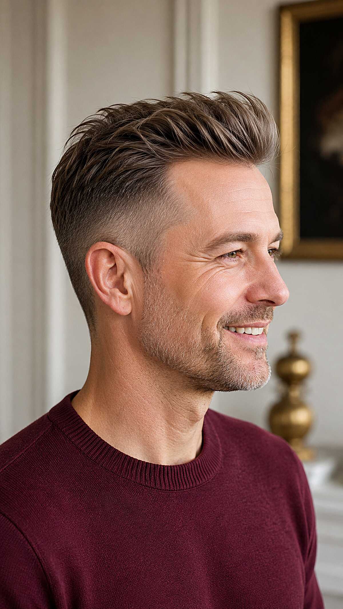 Loose Sweep Pomp with a Soft Mid Fade