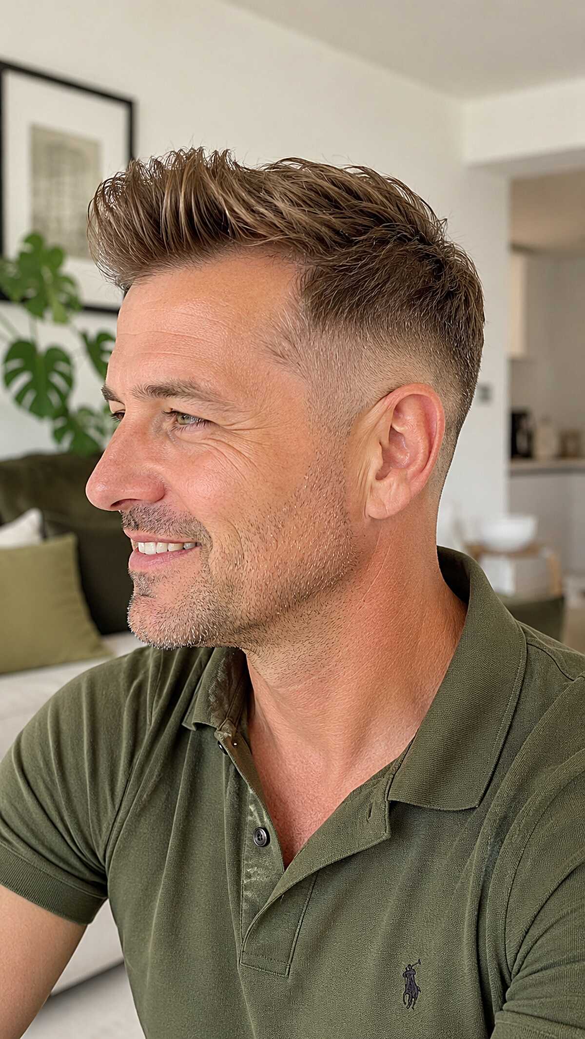 Pieced-Out Pomp with a Clean Mid Fade