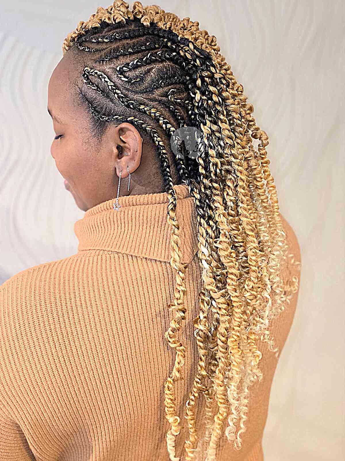Stylish Crochet Braids with Ombre Effect