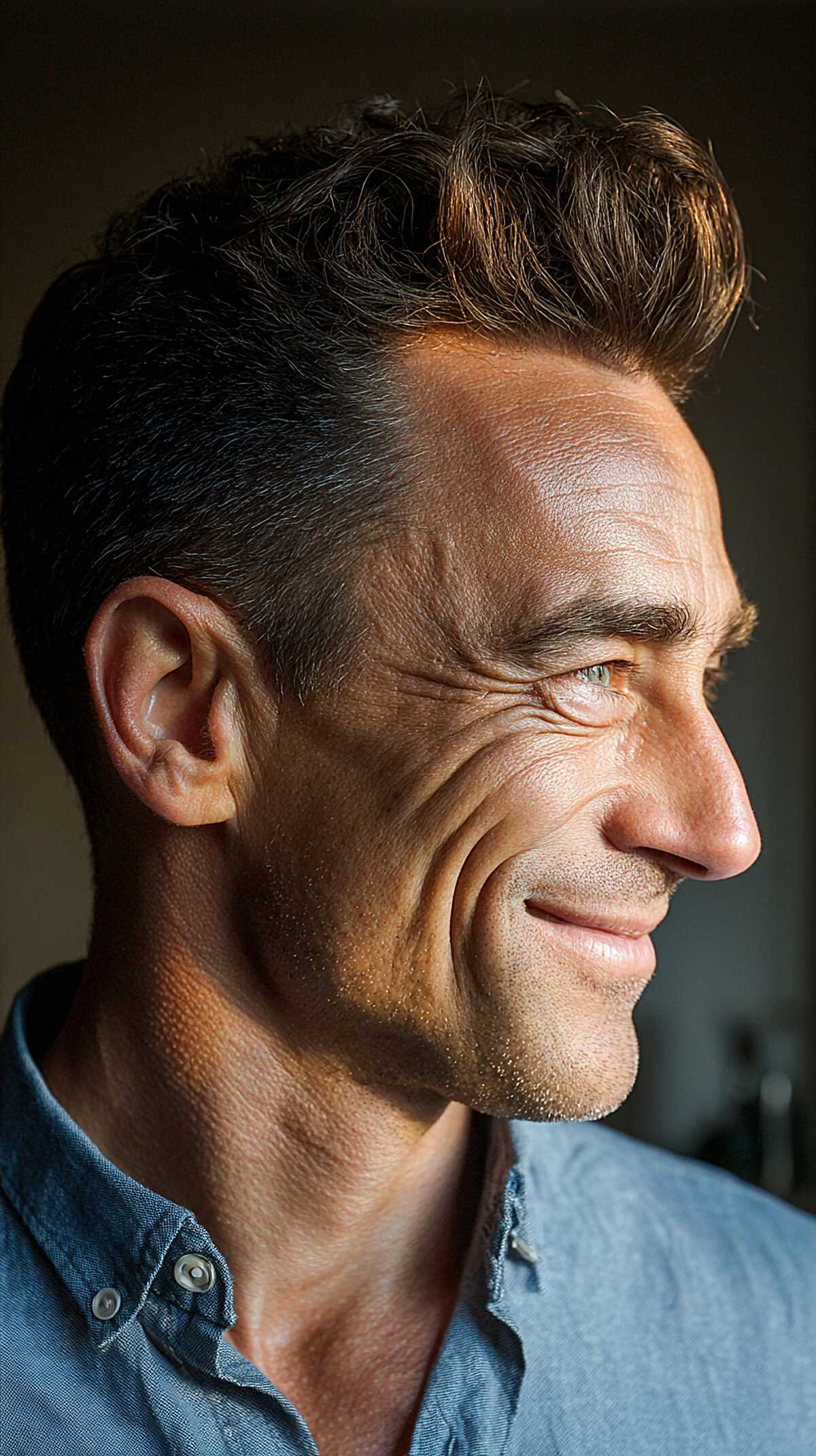 Tousled Front Lift with a Hand-Blended Side Taper