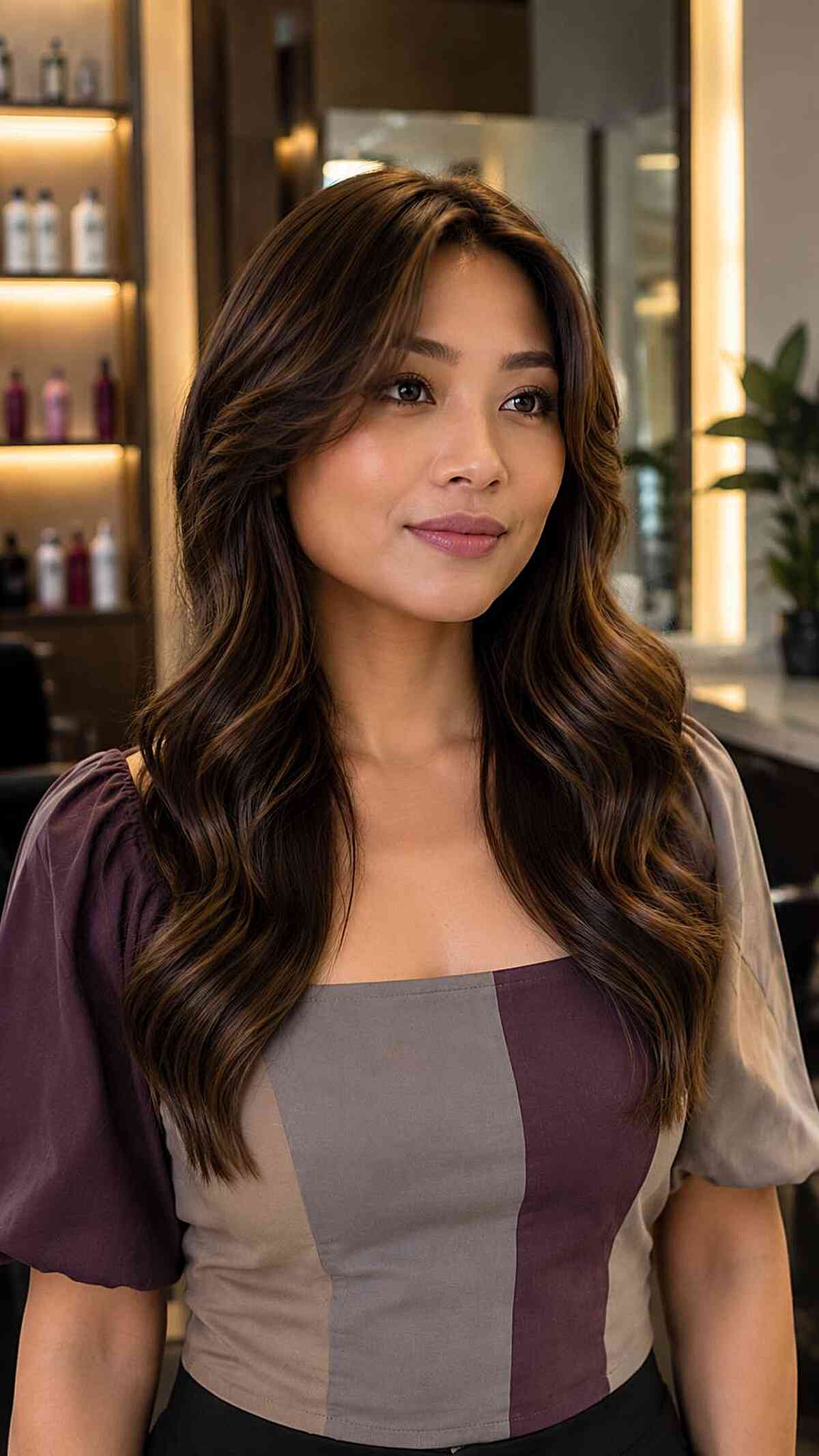Luxurious Wavy Layers with Subtle Highlights