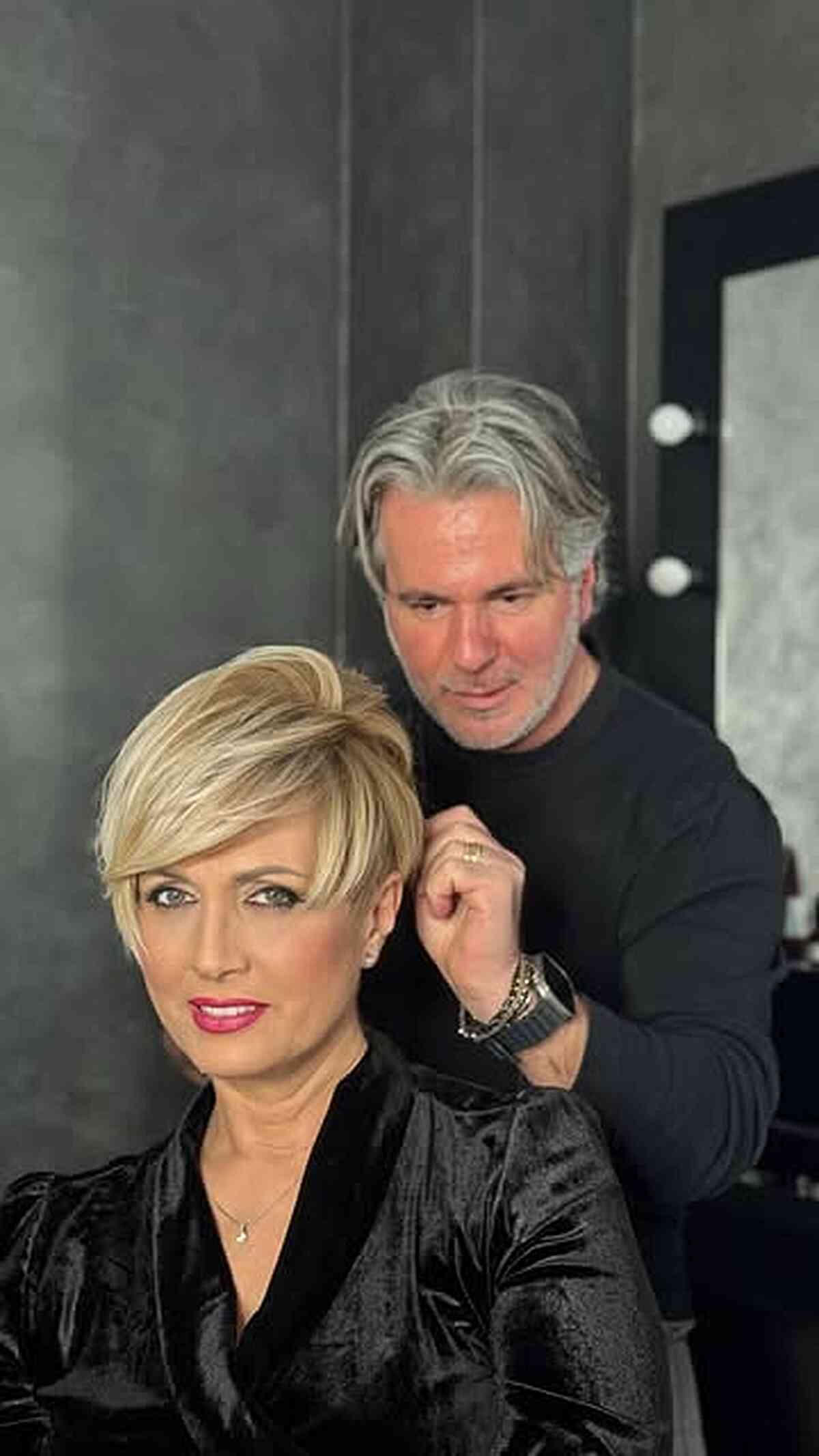 Modern Long Side-Swept Pixie Cut