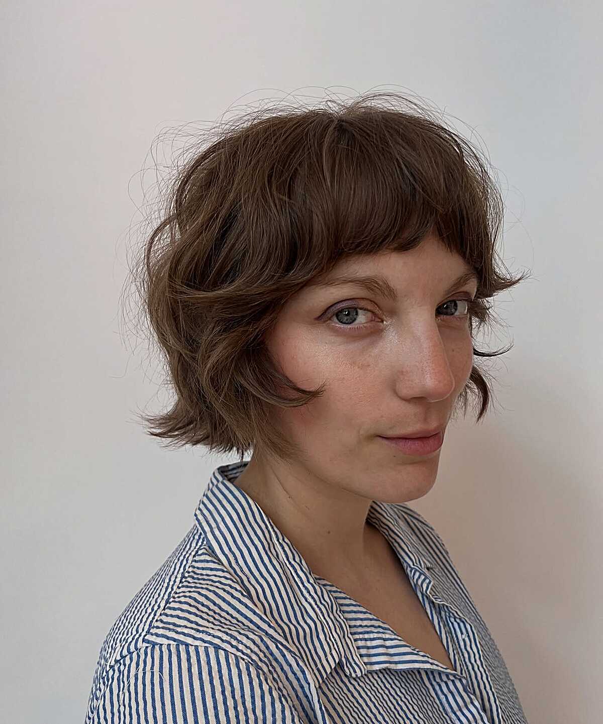 Chin-Length Textured Pixie Shag with Soft Piecy Fringe