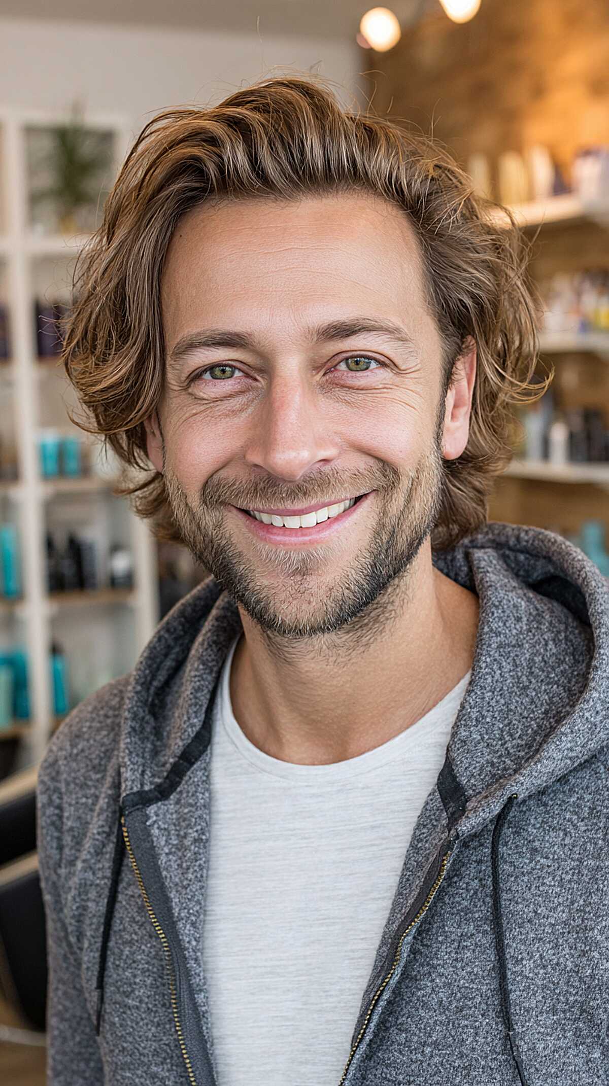 Grown-Out Golden Flow with Ear-Length Wave