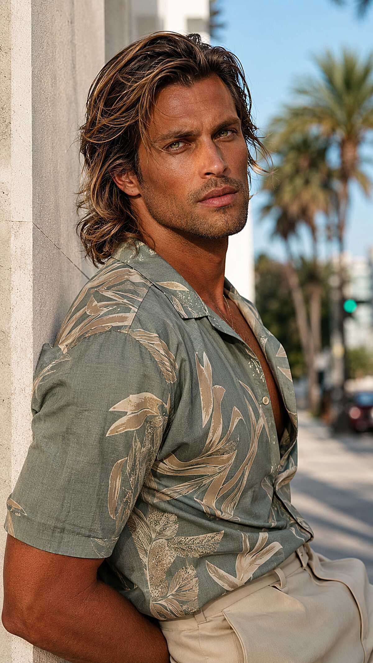 Shoulder-Grazing Brunette Flow with Sun-Bleached Highlights