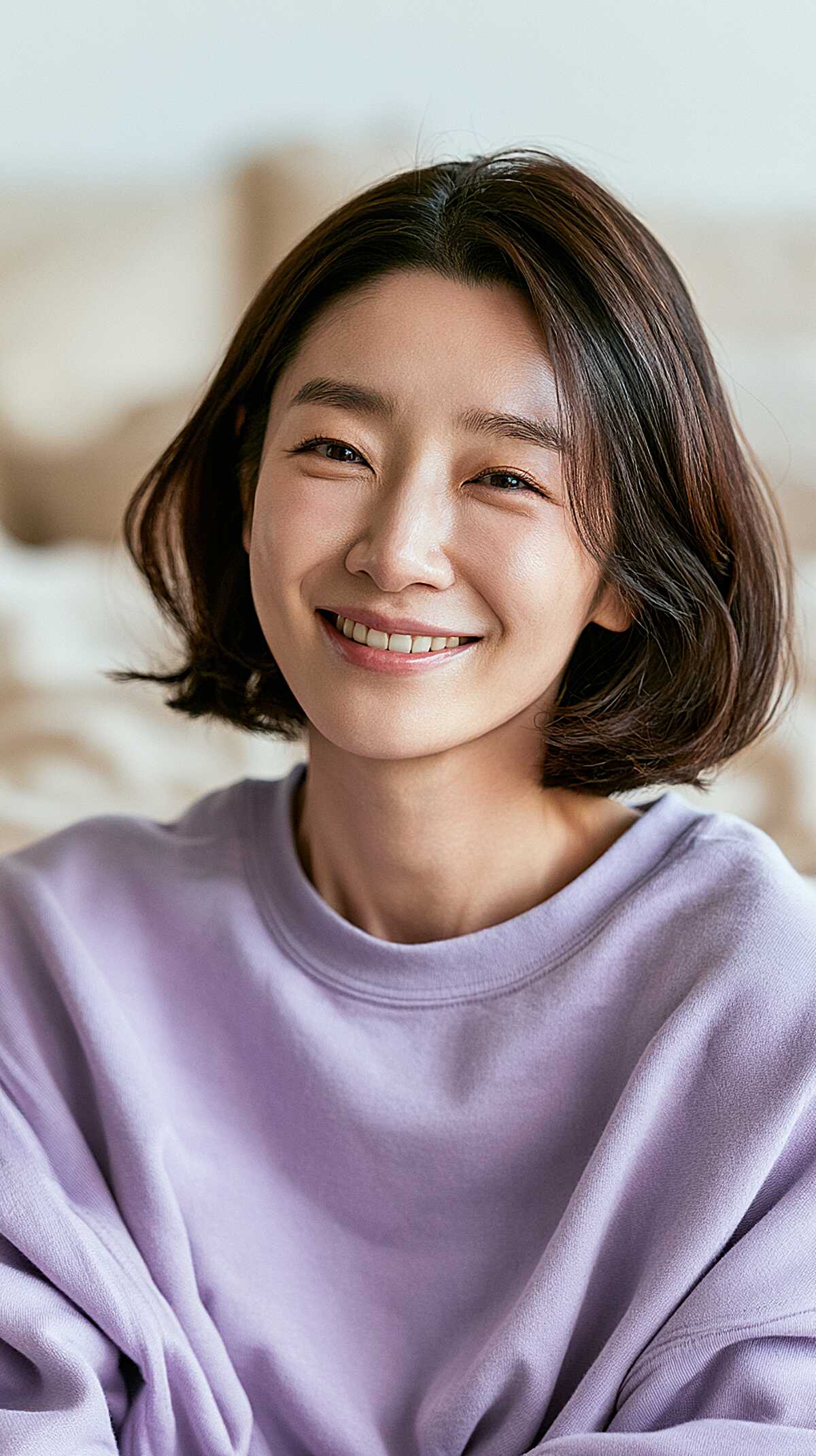 Soft Brunette Chin Bob with Flippy Ends