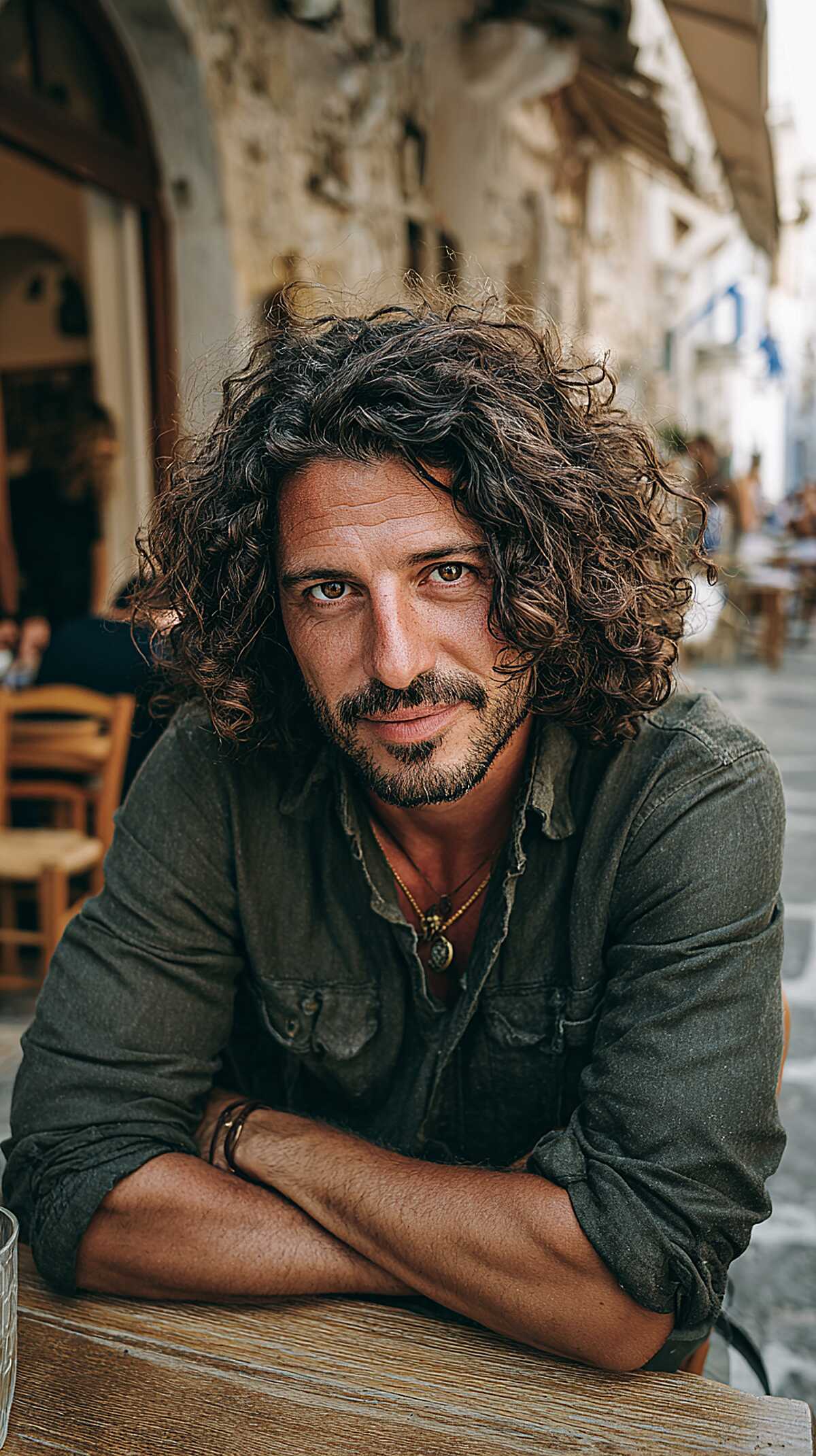 Untamed Curly Flow with Shoulder-Length Volume