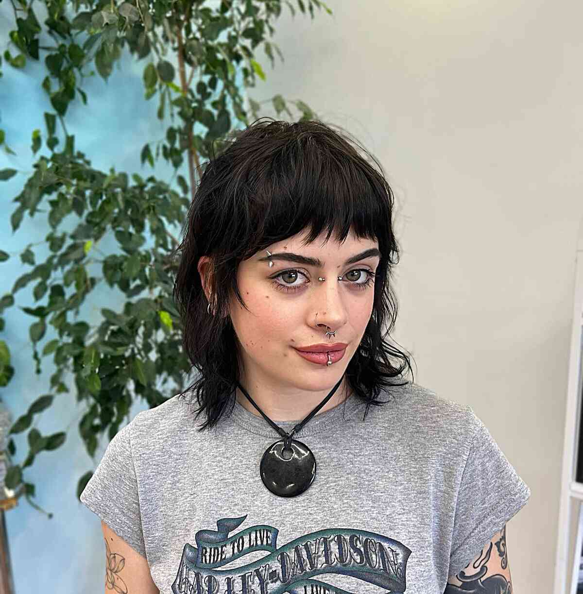 Chic Shag Cut with Short Bangs