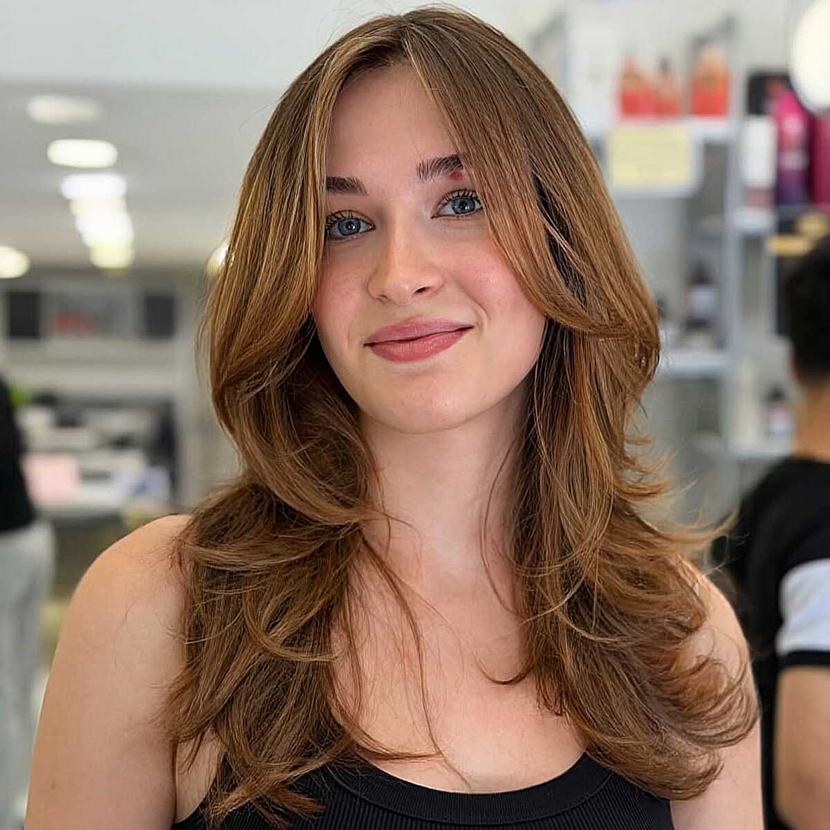 Golden Bronde Butterfly Layers With Soft Curtain Pieces and Lived-In Ends