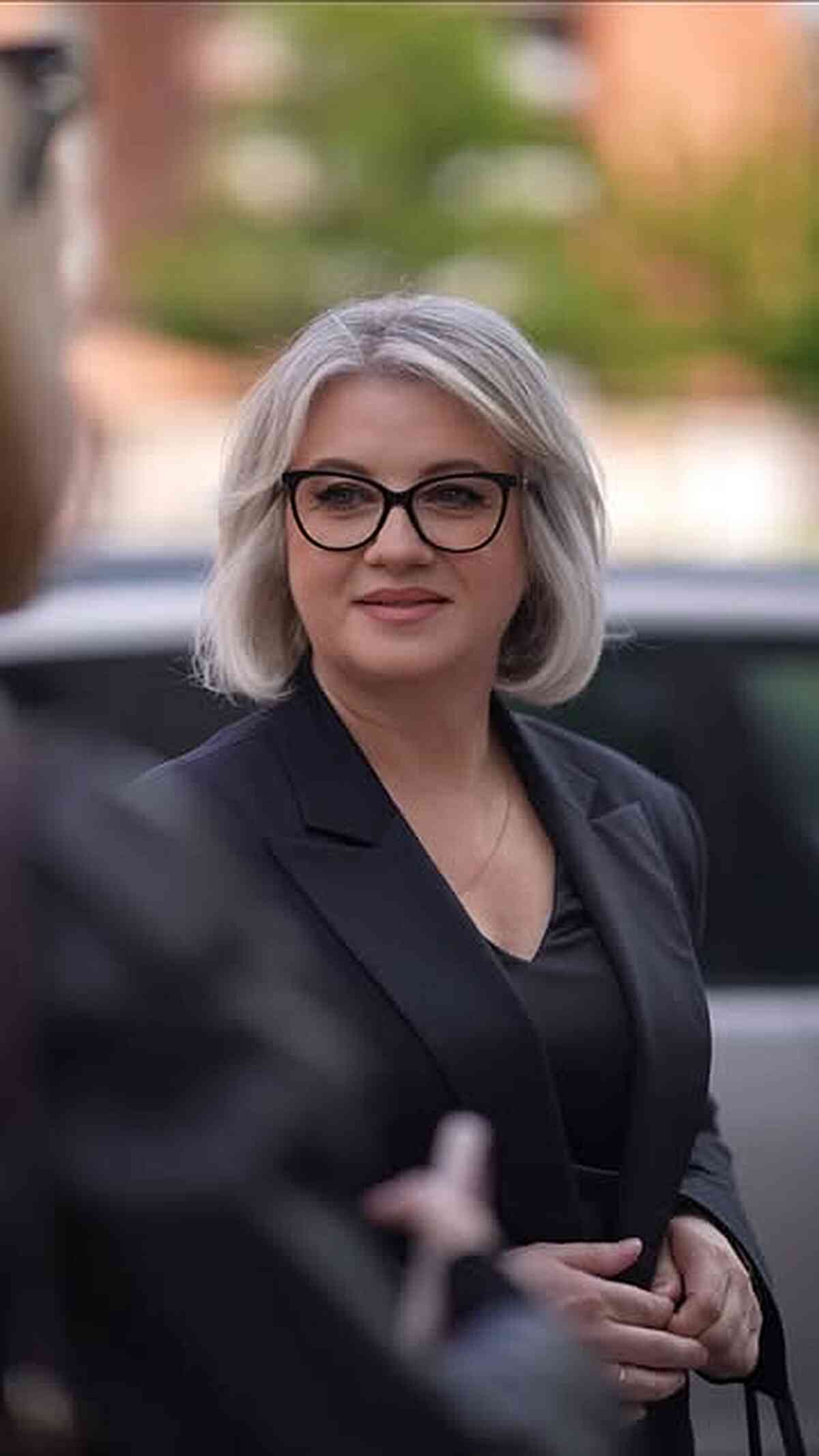 Modern Gray Bob with Soft Waves