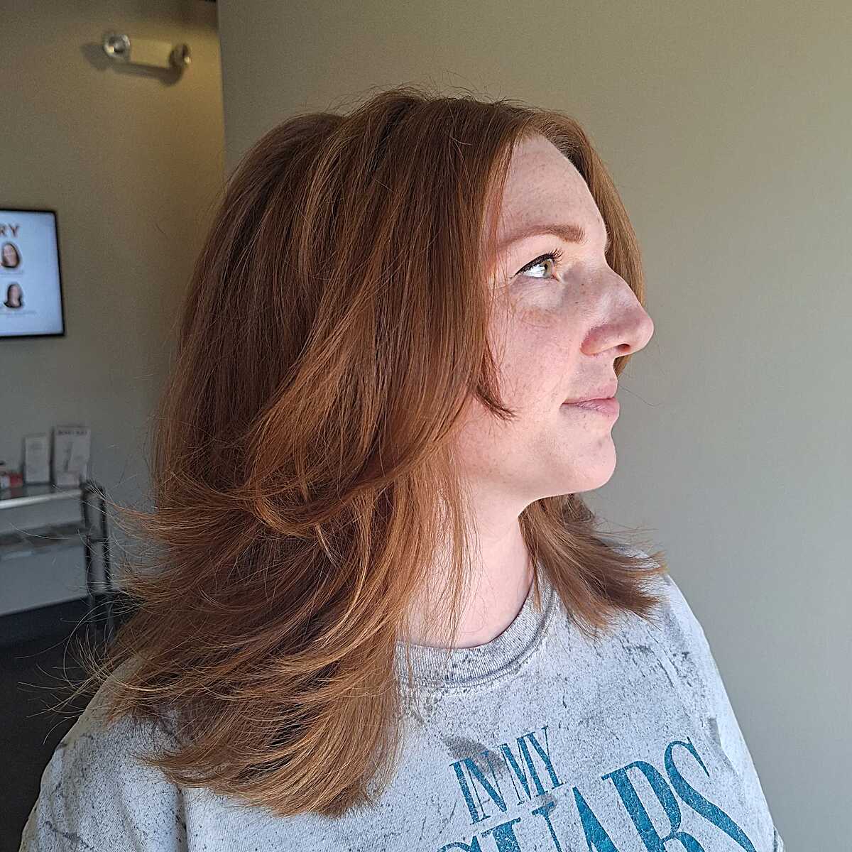 Natural Copper With Razored Mid-Lengths and a Quiet Face Frame