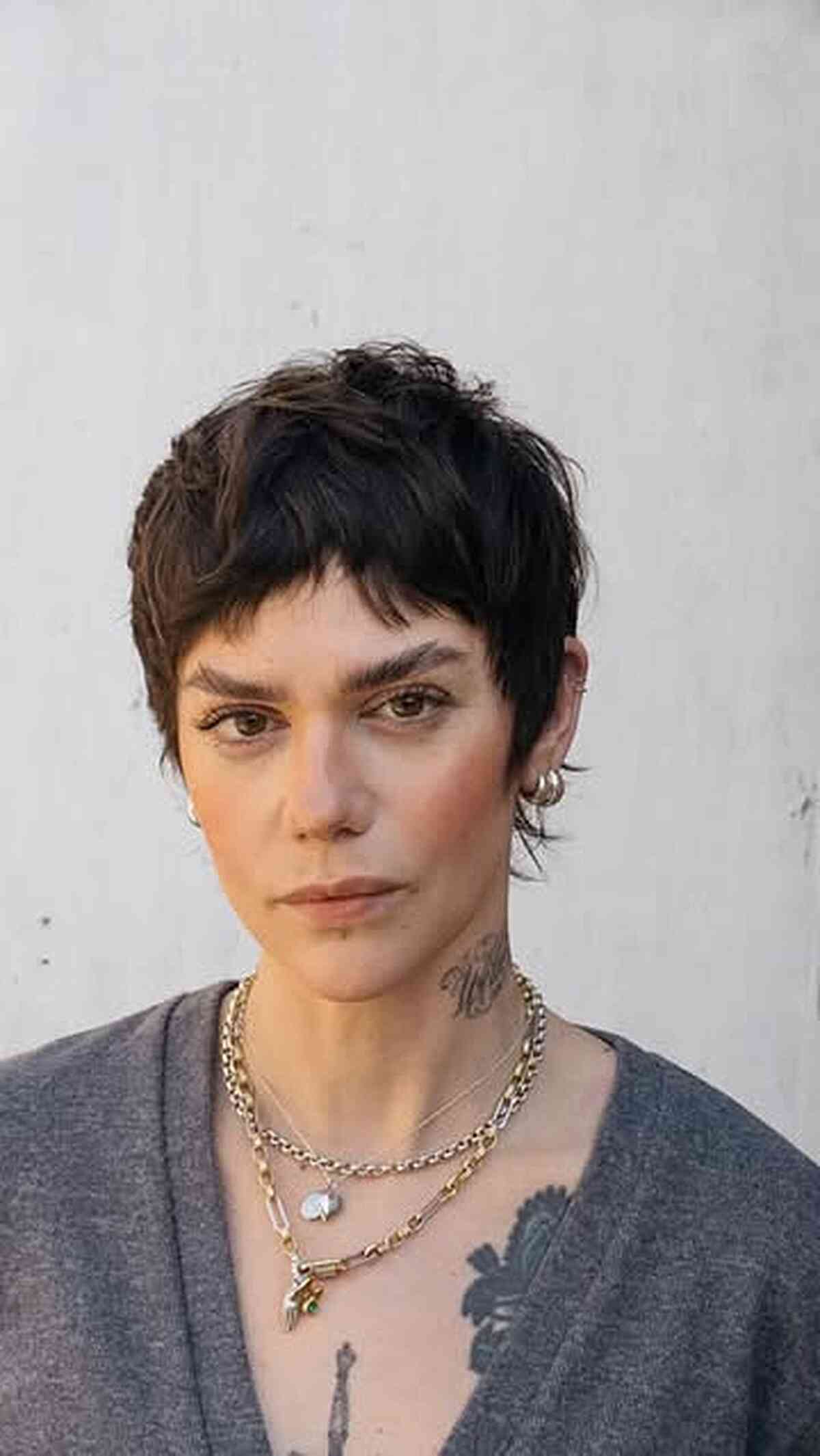 Textured Piecey Micro Pixie Cut