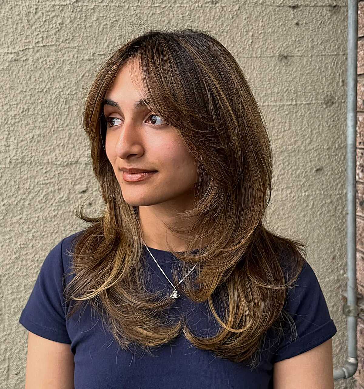 Warm Brunette With Flipped Layers That Actually Hold Their Shape