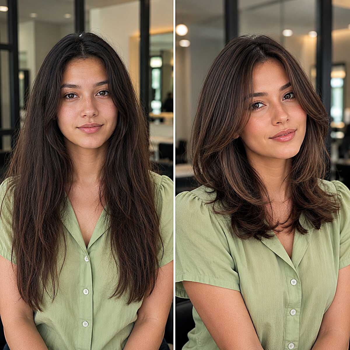 Shoulder-Length Brunette with Movement Built Into the Cut