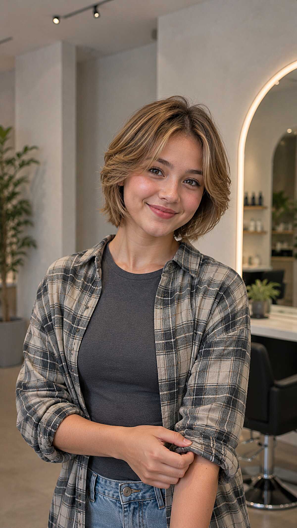 Flippy Jaw-Length Bob with Soft Blonde Dimension