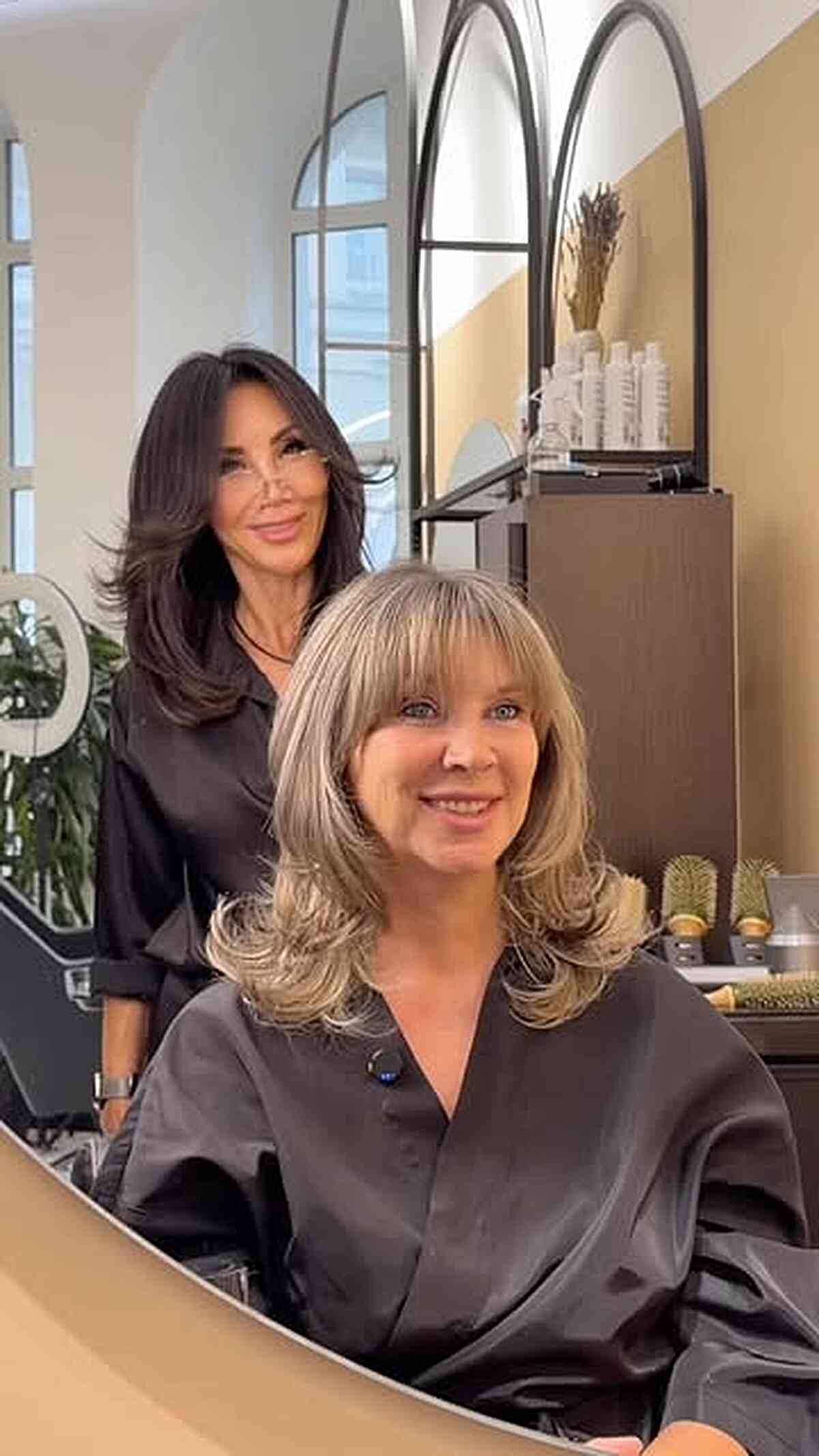 Stylish Layered Blowout Cut